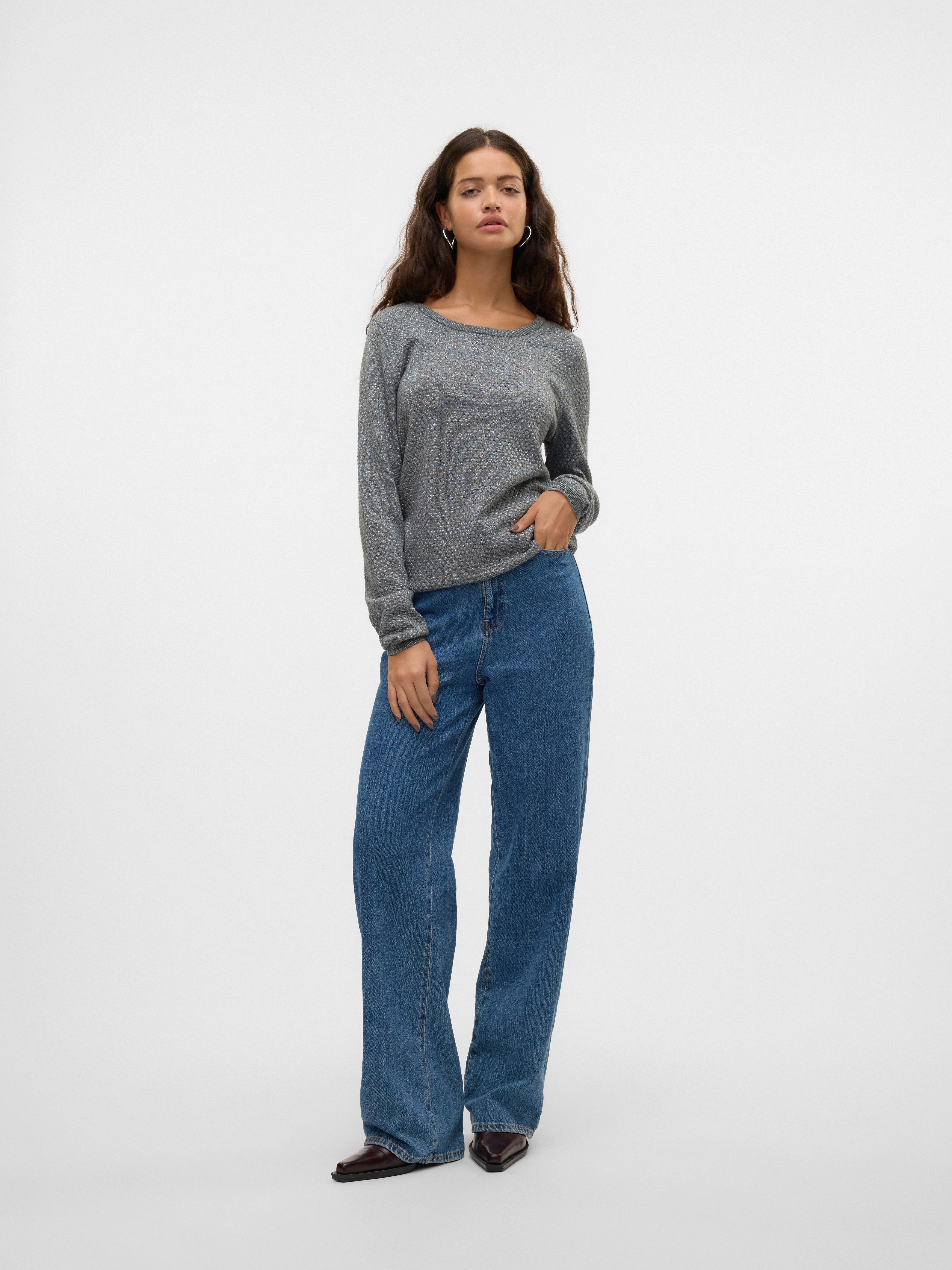 Vero Moda Trui met ronde hals VMCARE SHINE LS O-NECK PULLOVER