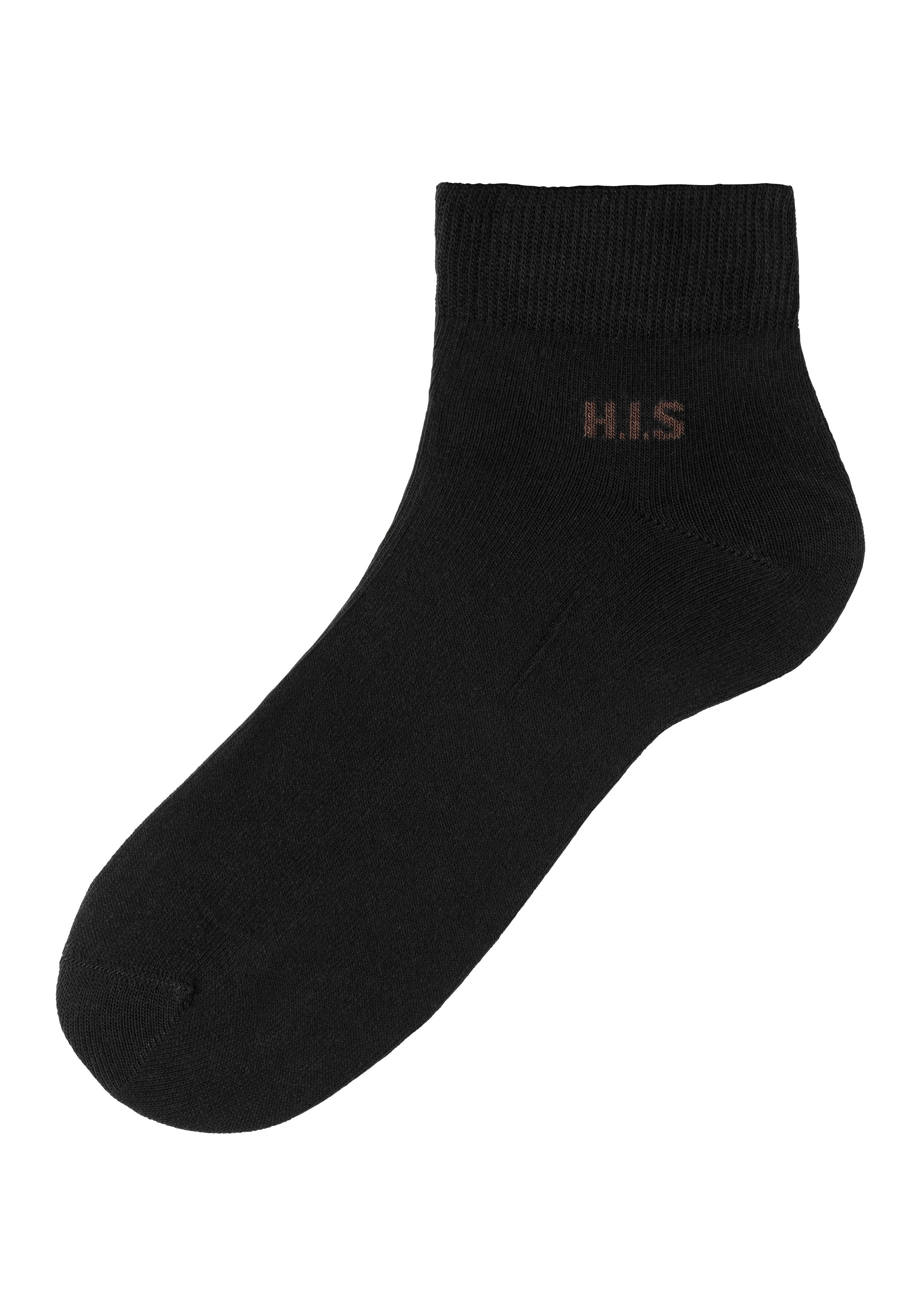 H.I.S Korte sokken met gekleurde binnenkant van de band (set, 10 paar)