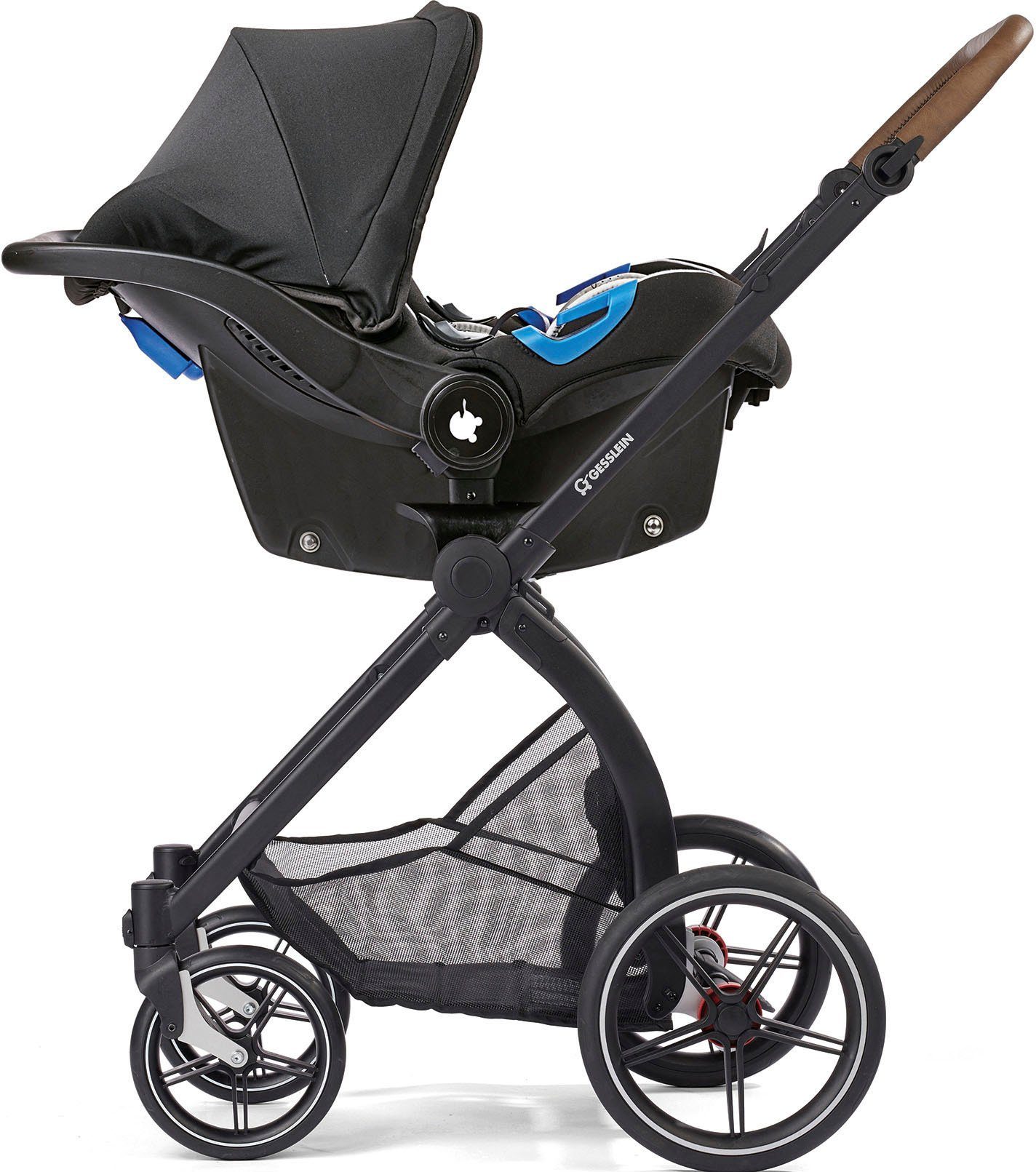 Gesslein Combi-kinderwagen FX4 Soft+ met opzetstuk Classic zwart/zwart, zwartgrijs