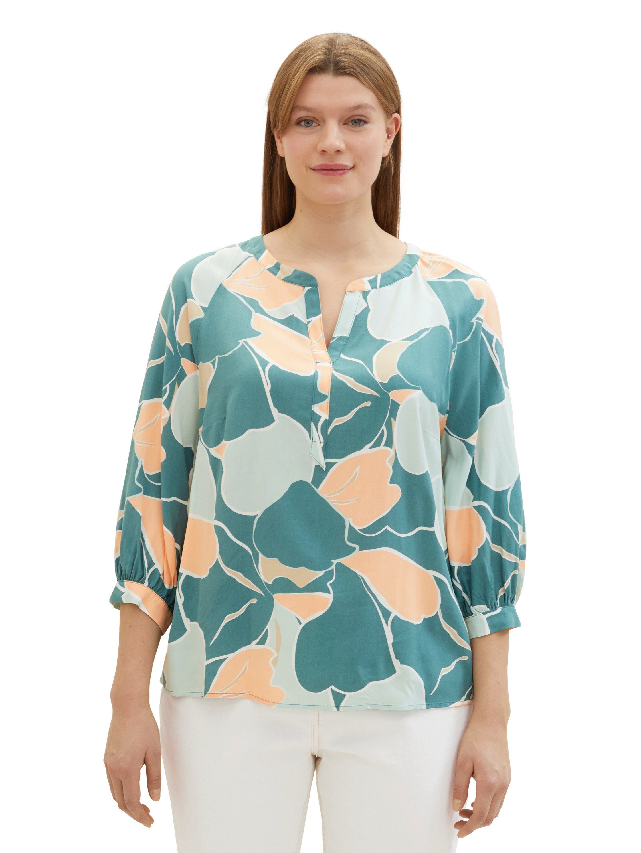TOM TAILOR MY TRUE ME Gedessineerde blouse met bloemenpatroon en van 100% viscose