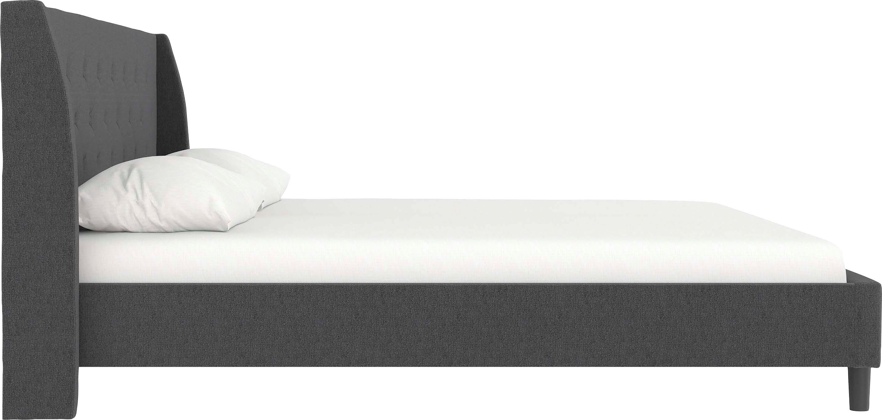 Home affaire Gestoffeerd bed Kempton met ruitencapitonnage, zacht verdikt, ligoppervlak 140x200 of 180x200 cm (1-delig)