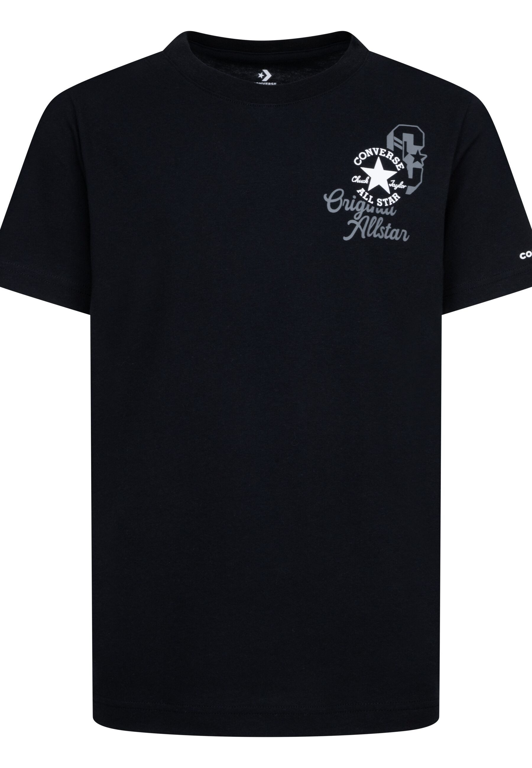 Converse T-shirt CNVB RETRO FRONT BACK LOGO TEE (1-delig) jongens t-shirts maat 134/140 zwart