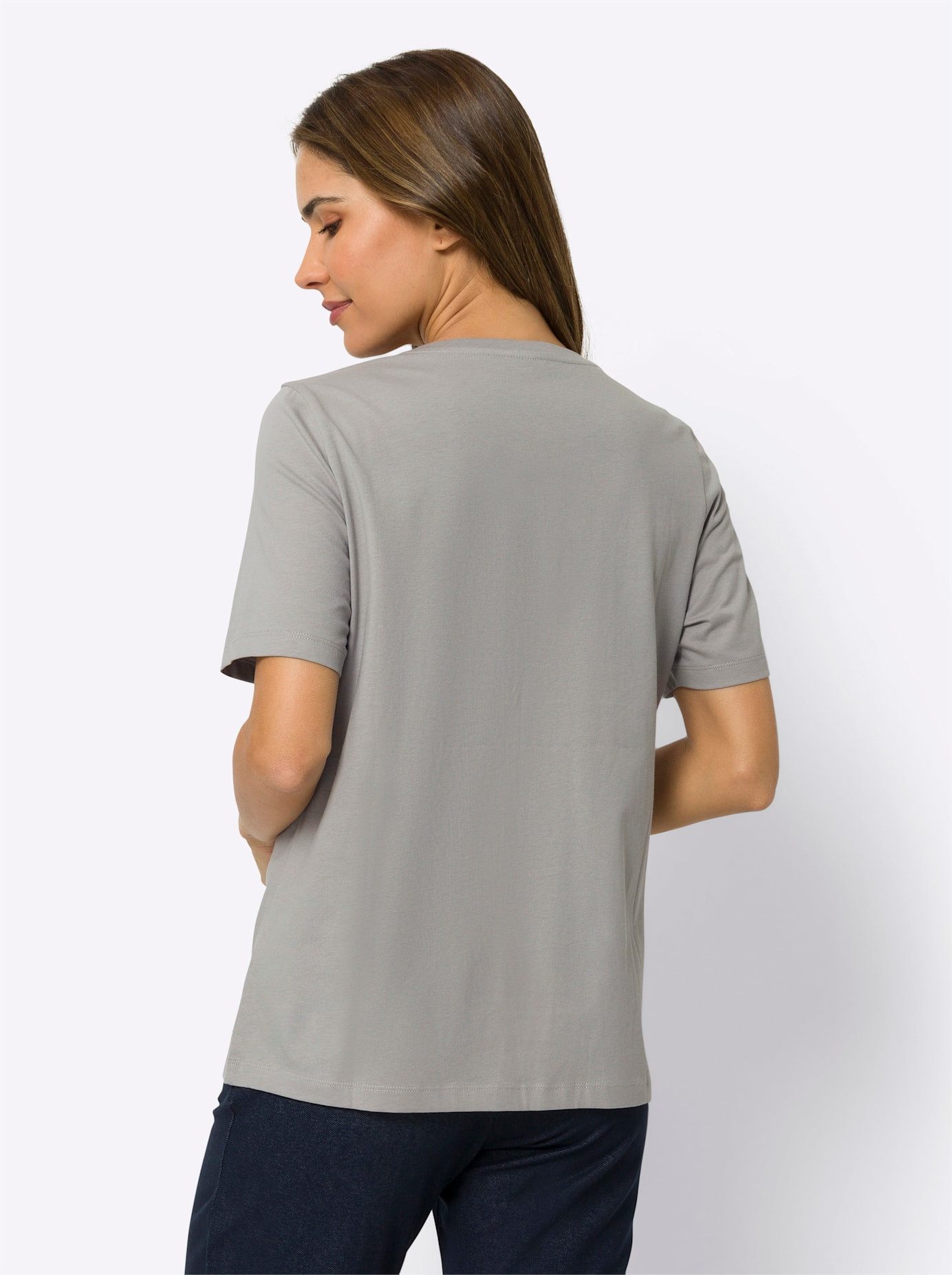 Shirt met ronde hals Vrijetijdsshirt (1-delig)