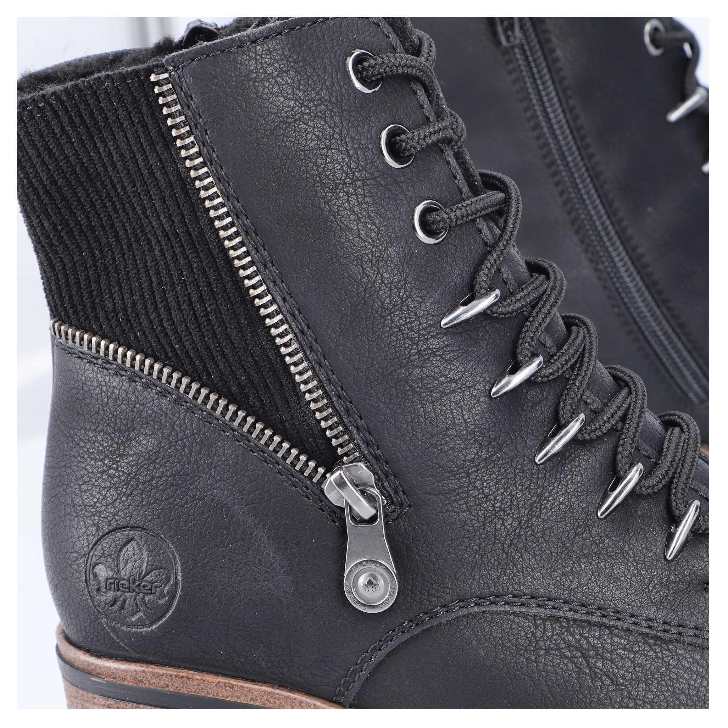Rieker Winterlaarsjes veterschoenen, veterschoenen, hakken, smalle vorm