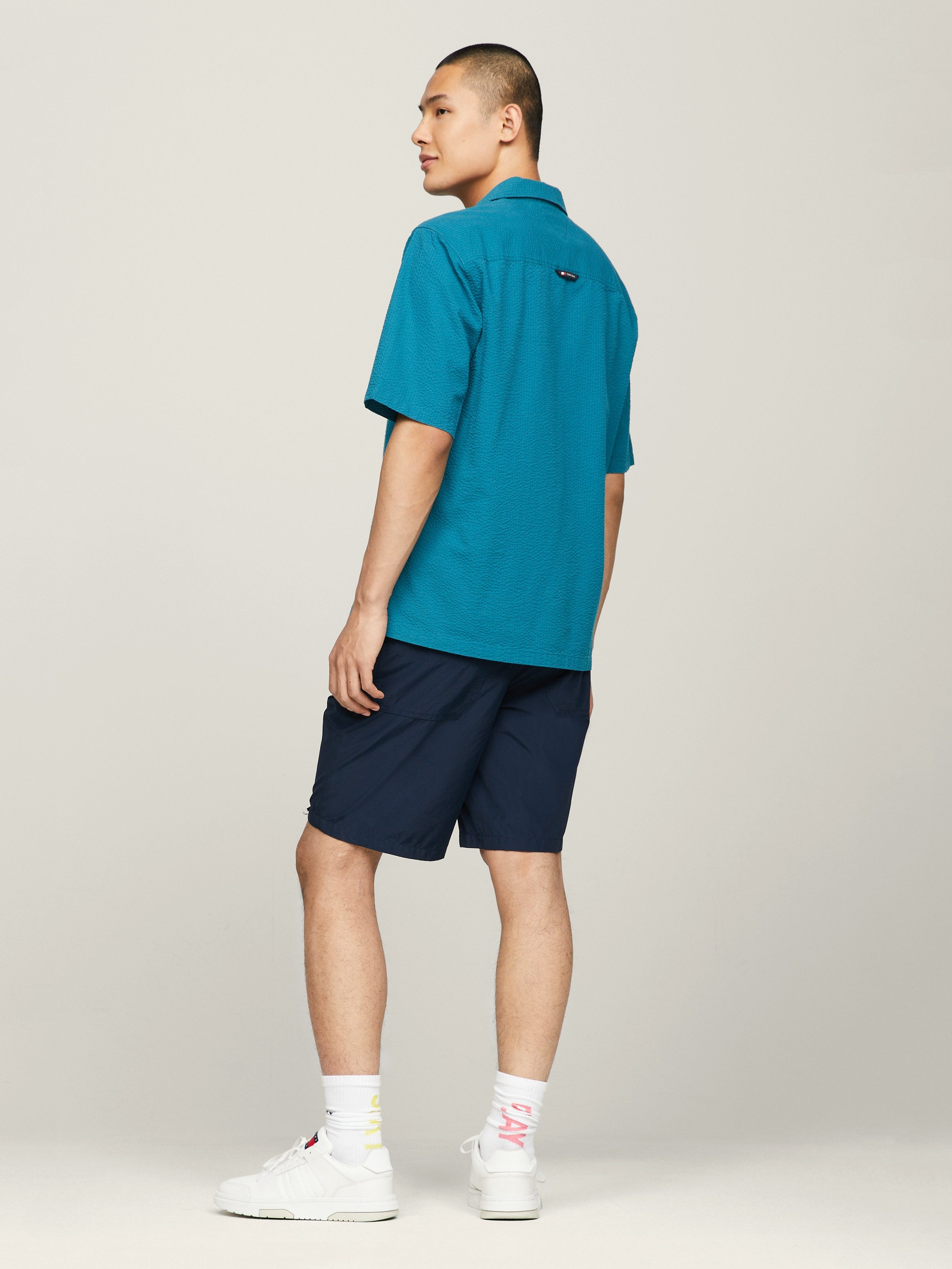 TOMMY JEANS Overhemd met korte mouwen TJM RLX SEERSUCKER CAMP SHIRT