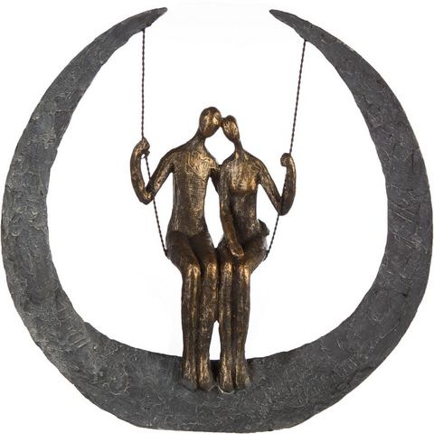 Casablanca by Gilde decoratief figuur Skulptur Swing, bronzefarben-grau (1 stuk)
