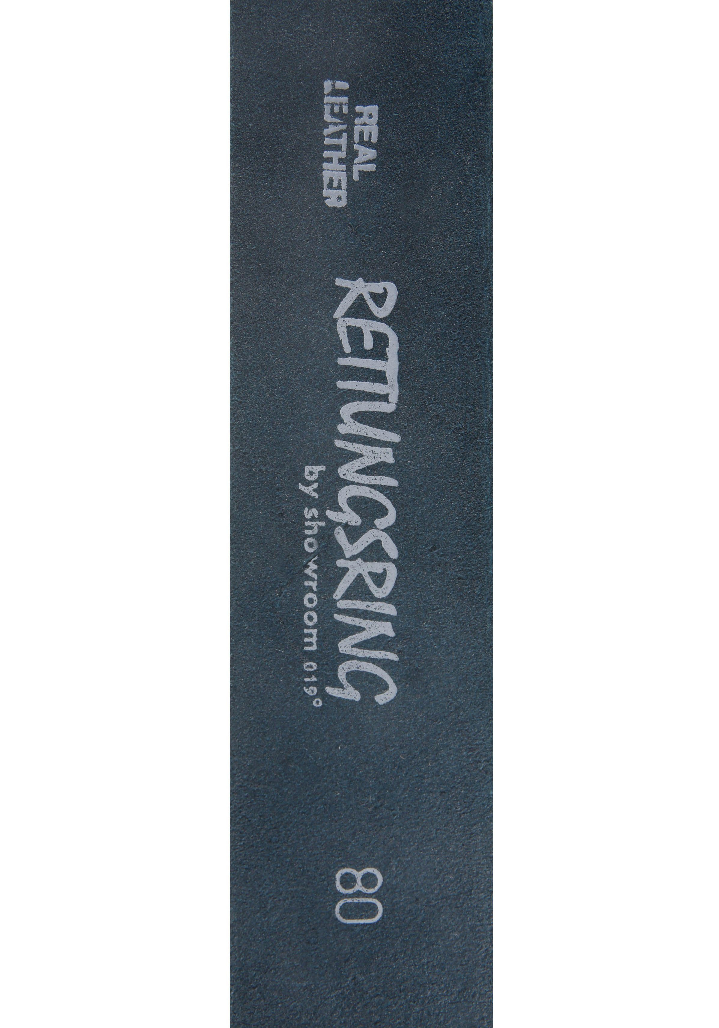 RETTUNGSRING by showroom 019° Leren riem met verwisselbare sluiting "zeewier rond"