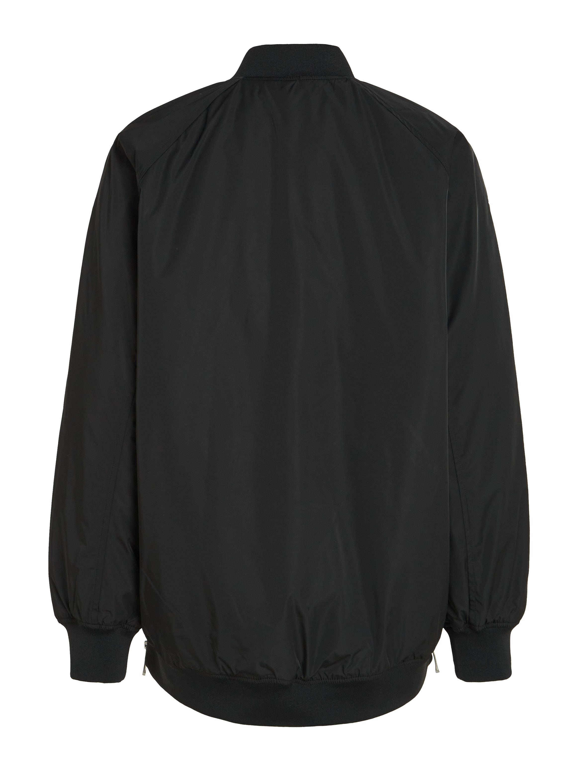 Calvin Klein Bomberjack LONG BOMBER met logo-opdruk tailleafsluiting versmald door elastiek