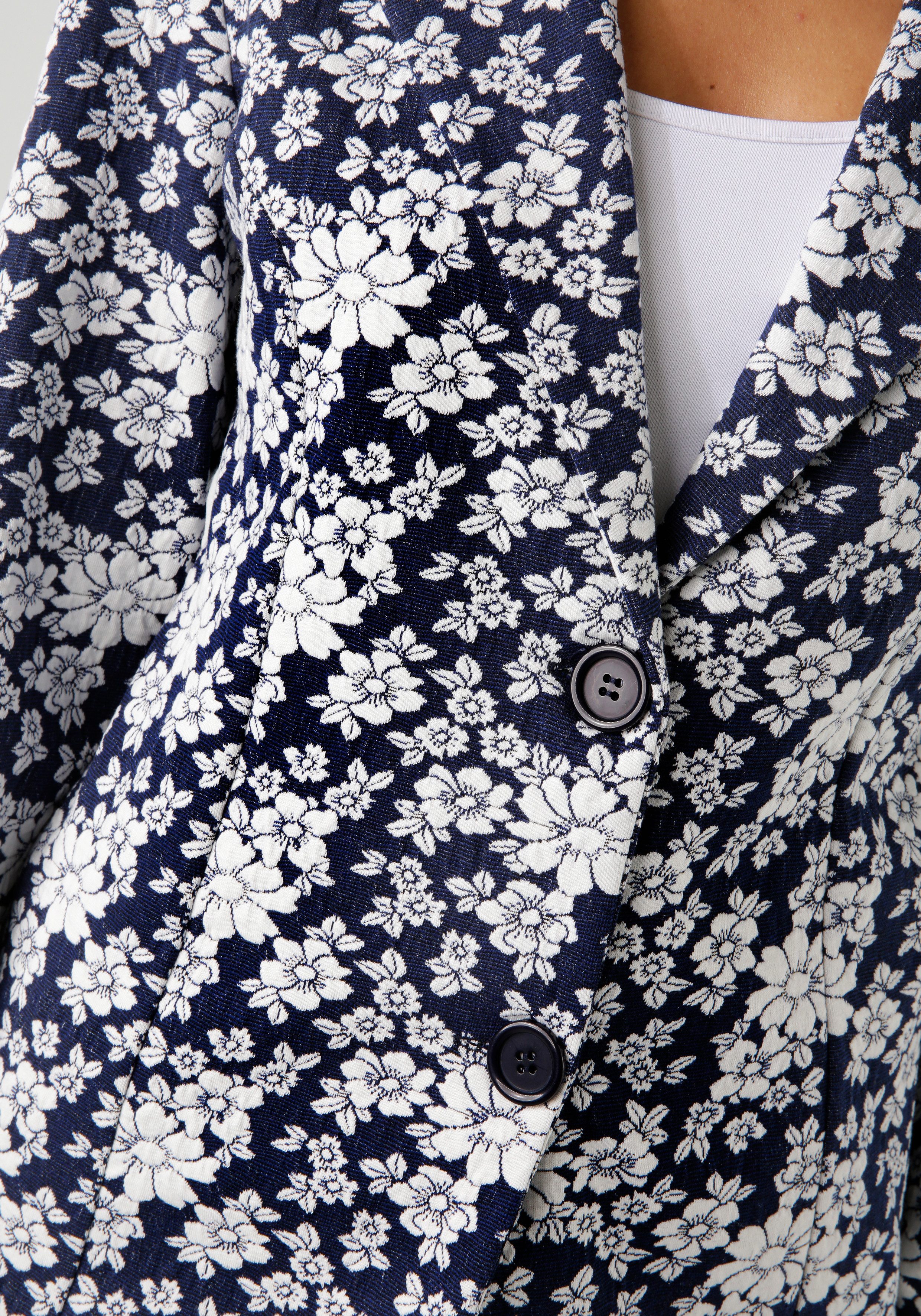 Aniston CASUAL Sweatblazer met expressief bloemenpatroon - nieuwe collectie