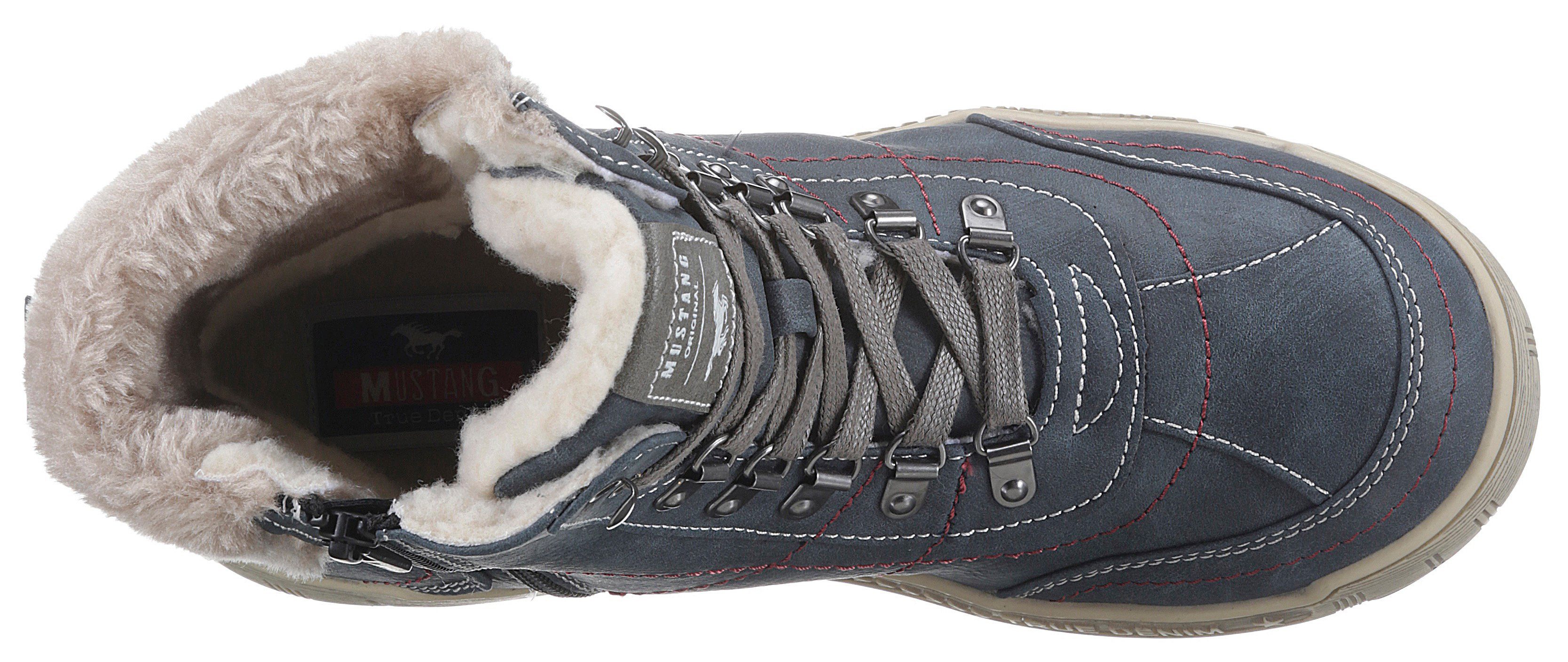 Mustang Shoes Winterlaarzen met faux-bont kraag in breedte g = breed