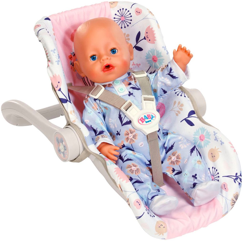 Baby Born Autostoel voor poppen Babyschale Blumen