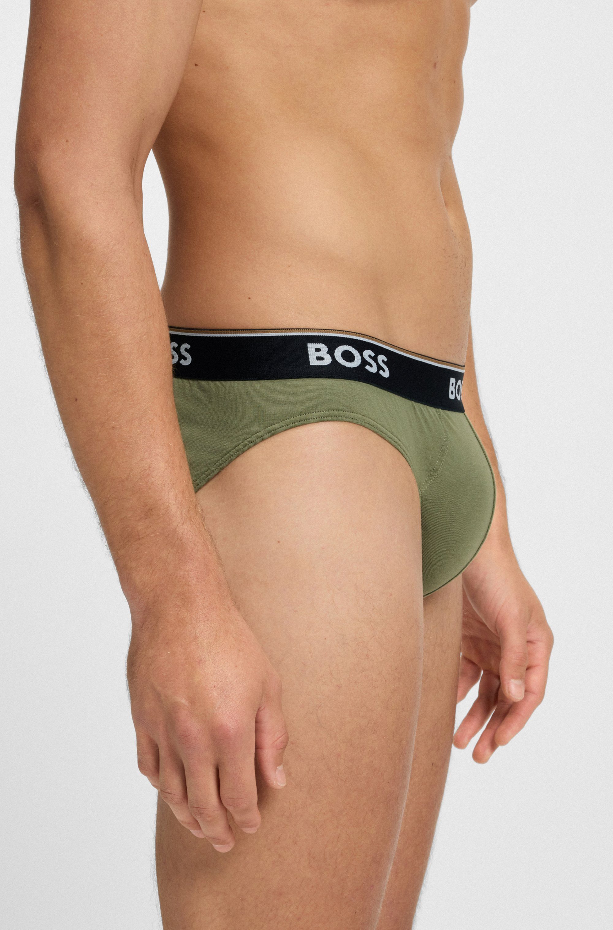 BOSS Slip Brief 3P Power met boss-opdruk (set, 3 stuks)