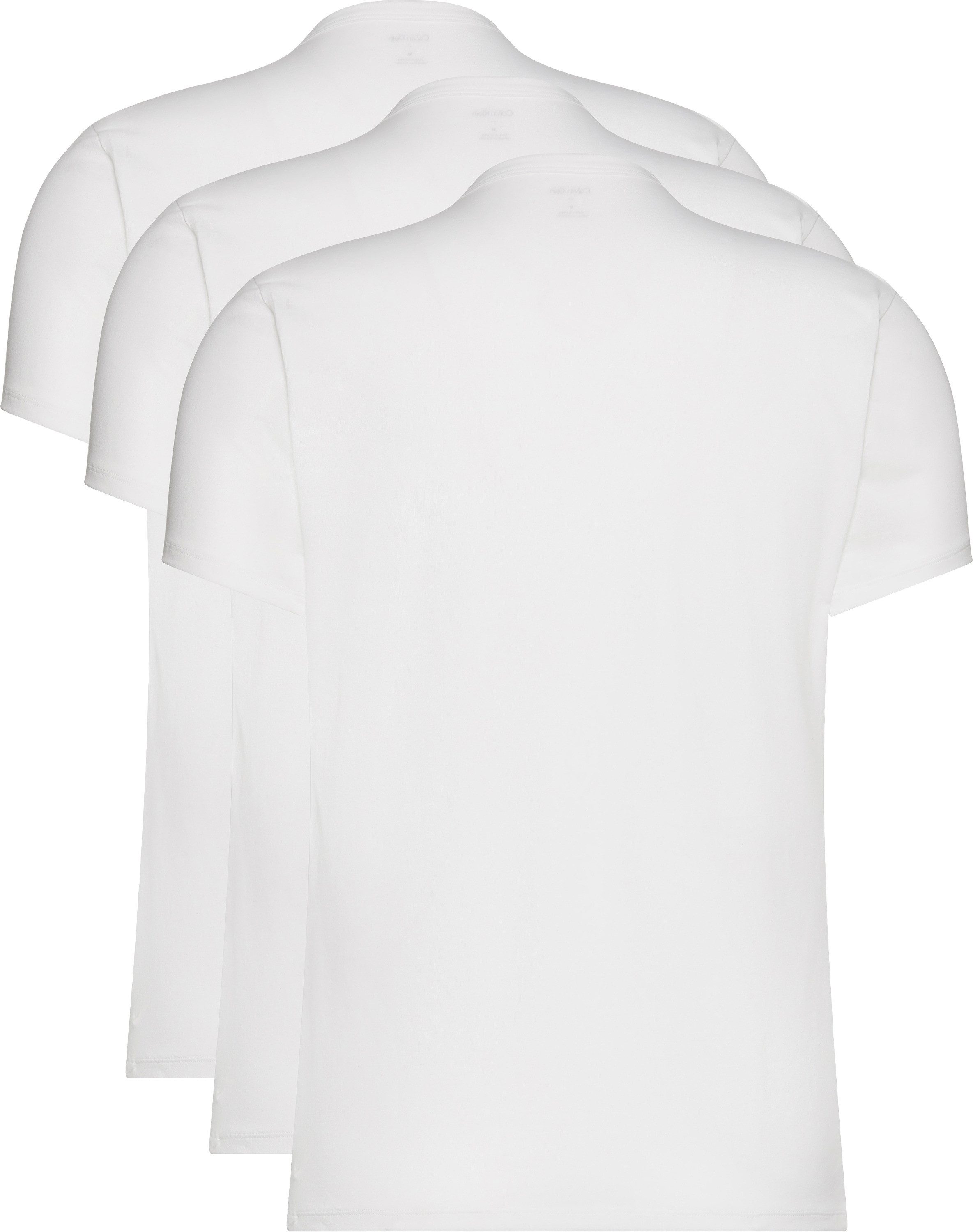 Calvin Klein T-shirt S/S CREW NECK 3PK met logo aan de zoom (3-delig, Set van 3)