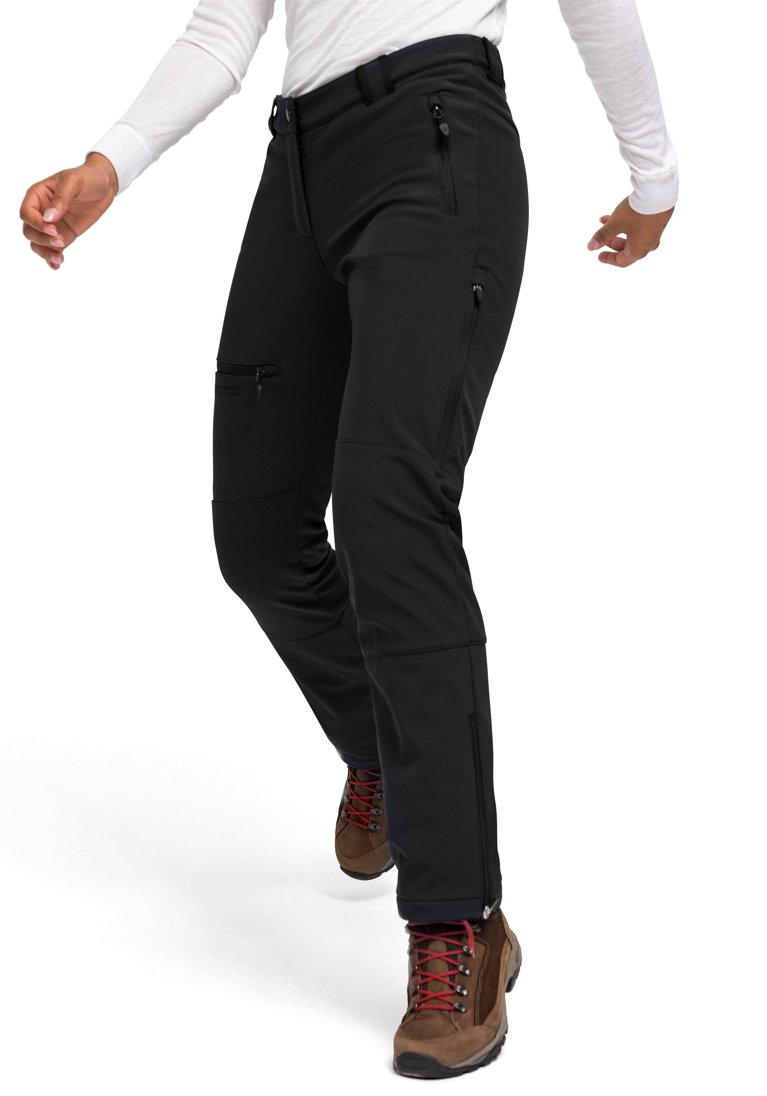 Maier Sports Softshell-broek Adakit W Dames trekkingbroek, ademende outdoorbroek, regular fit