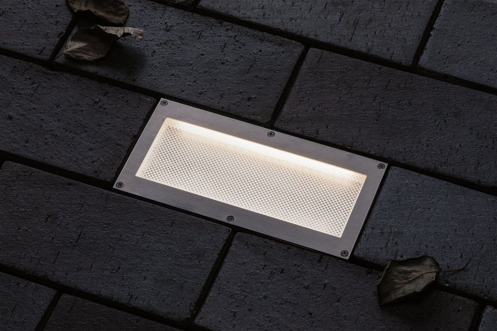 Paulmann Ledinbouwlamp Brick IP67 200x100mm 3000K 1,6W 50lm 230V alu, grijs metaal, roestvrij staal (1 stuk)