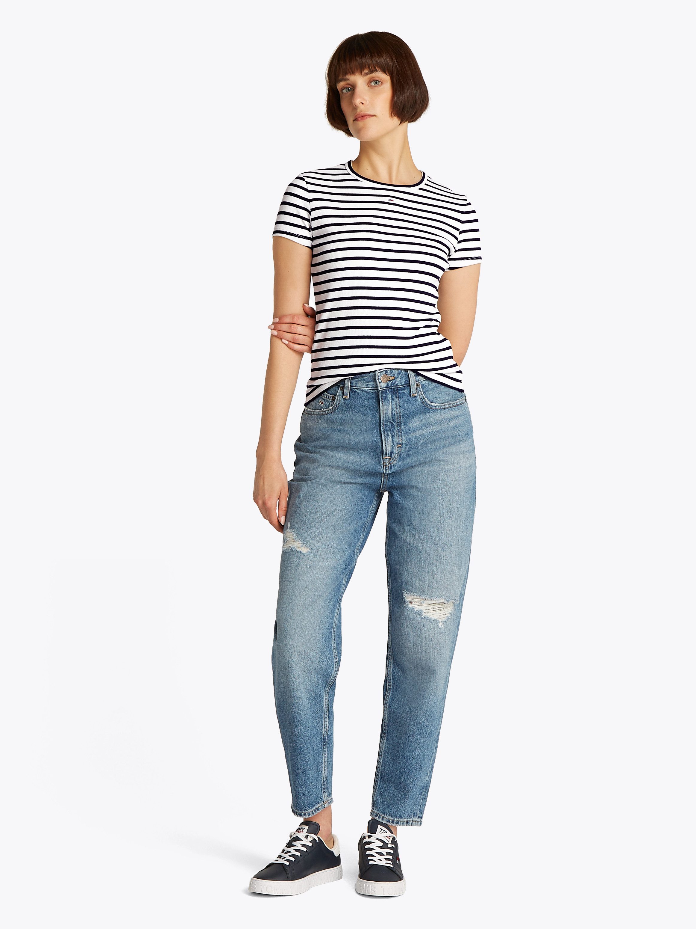 Tommy Jeans Curve T-shirt Slim Essential Rib
