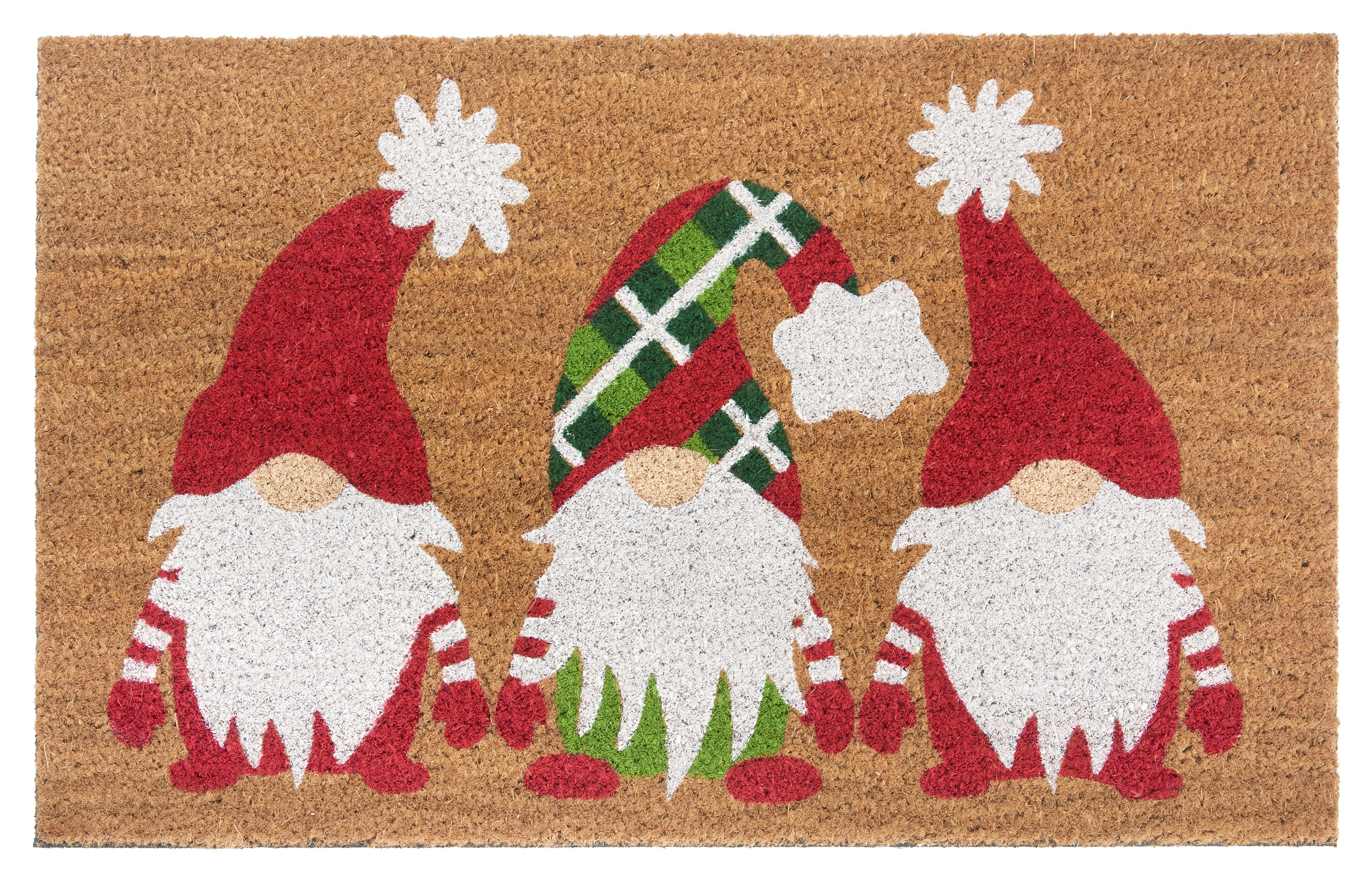 HANSE Home Mat Mix Mats Kokos Christmas Gnomes Kerstmis, vuilafstotende mat, buiten, antislip,...