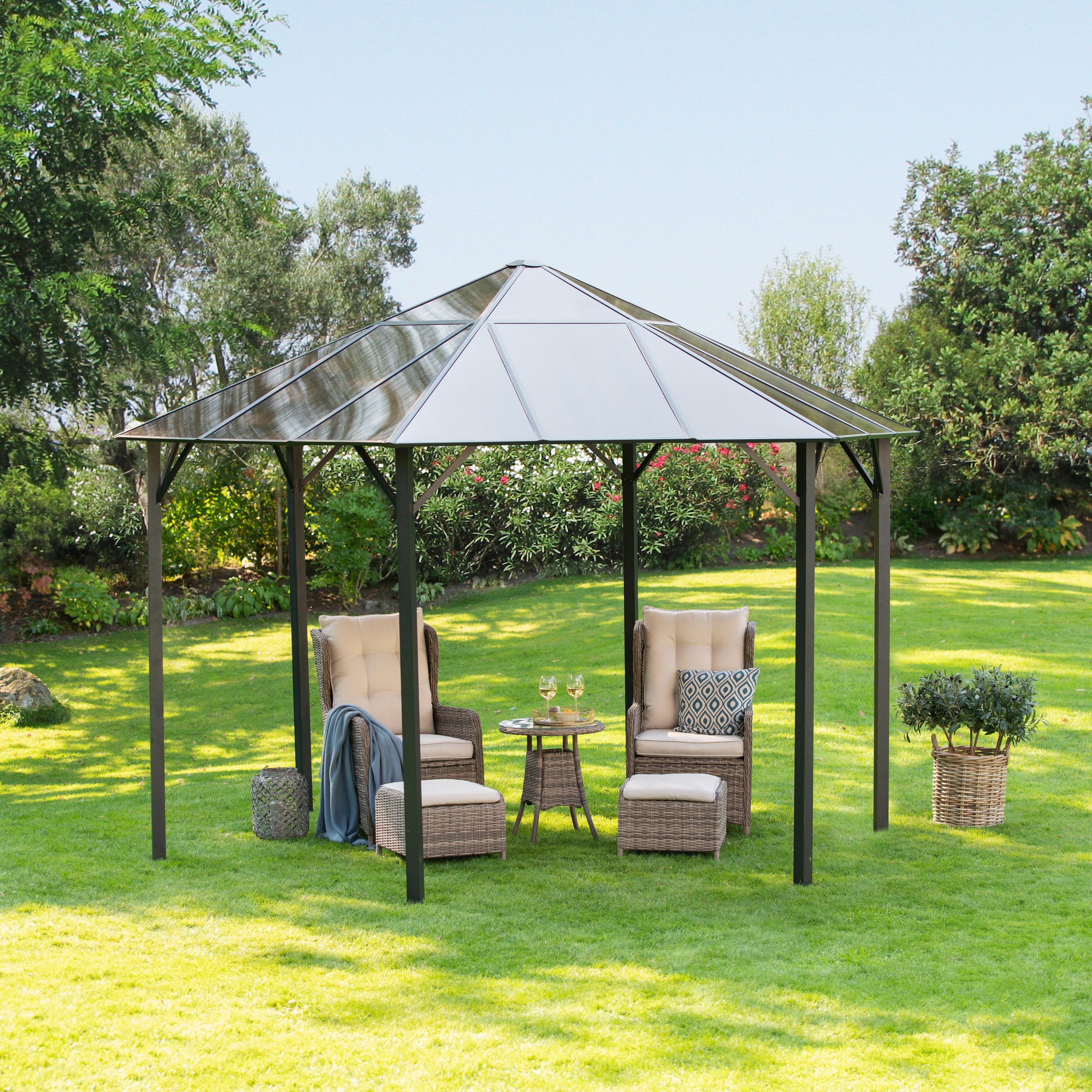 KONIFERA Los dak voor tuinprieel Costa Brava voor 350x350 cm, bruin