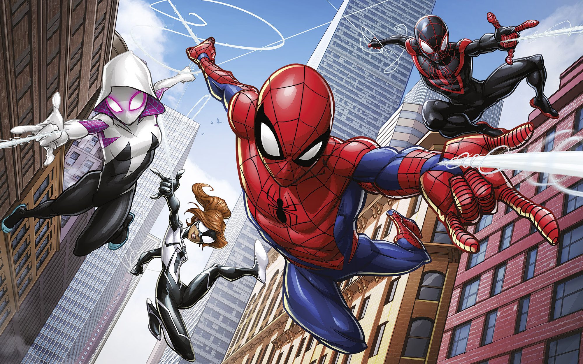 Komar Kinderbehang Marvel Spider-Man Swinging Crew (1 stuk)