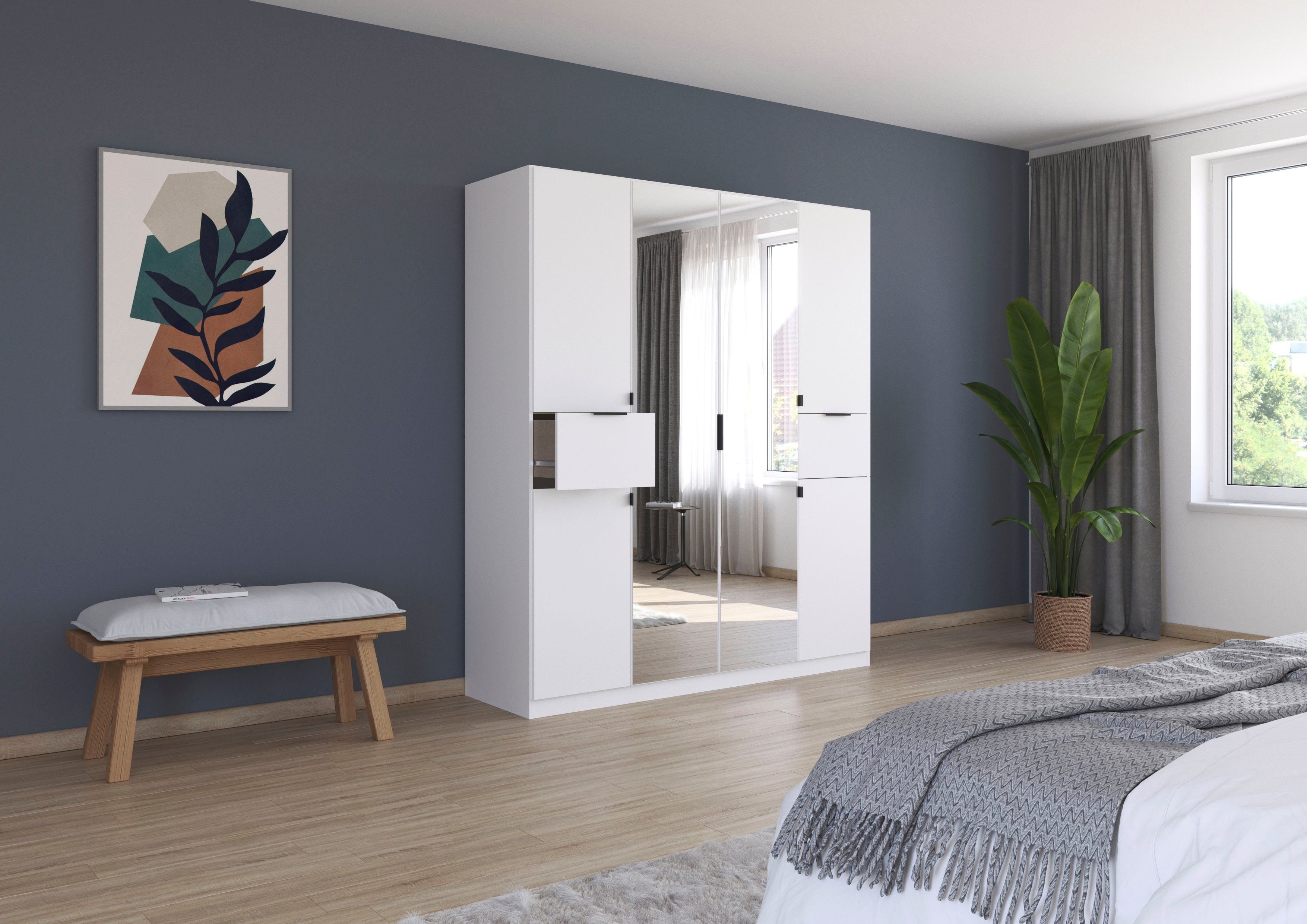 rauch Draaideurkast Kledingkast kast garderobe waskast TICAO met 2 ruime lades, veel opbergruimte made in germany