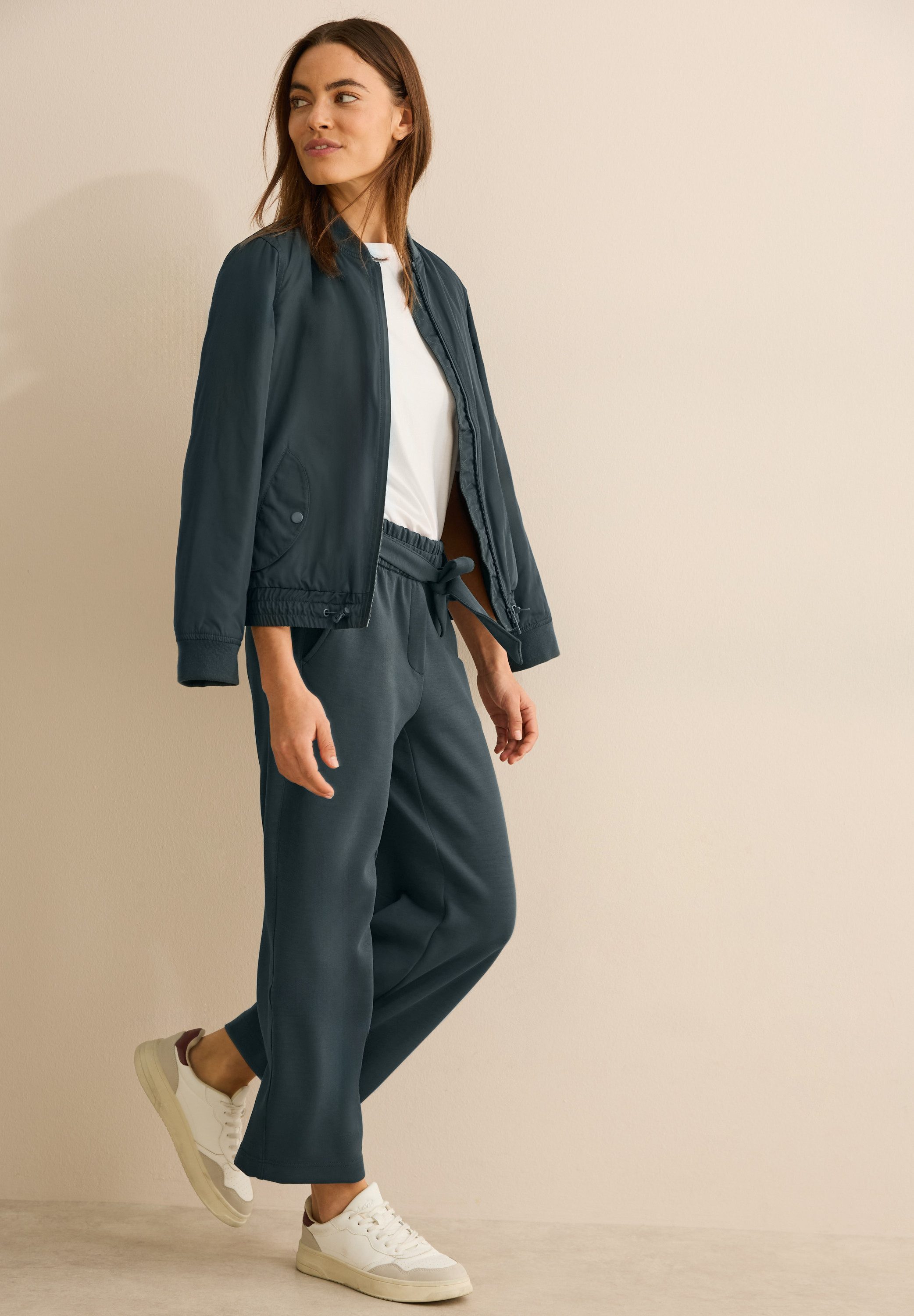 Cecil Stoffen broek Style Neele met bindgordel en elastische taille