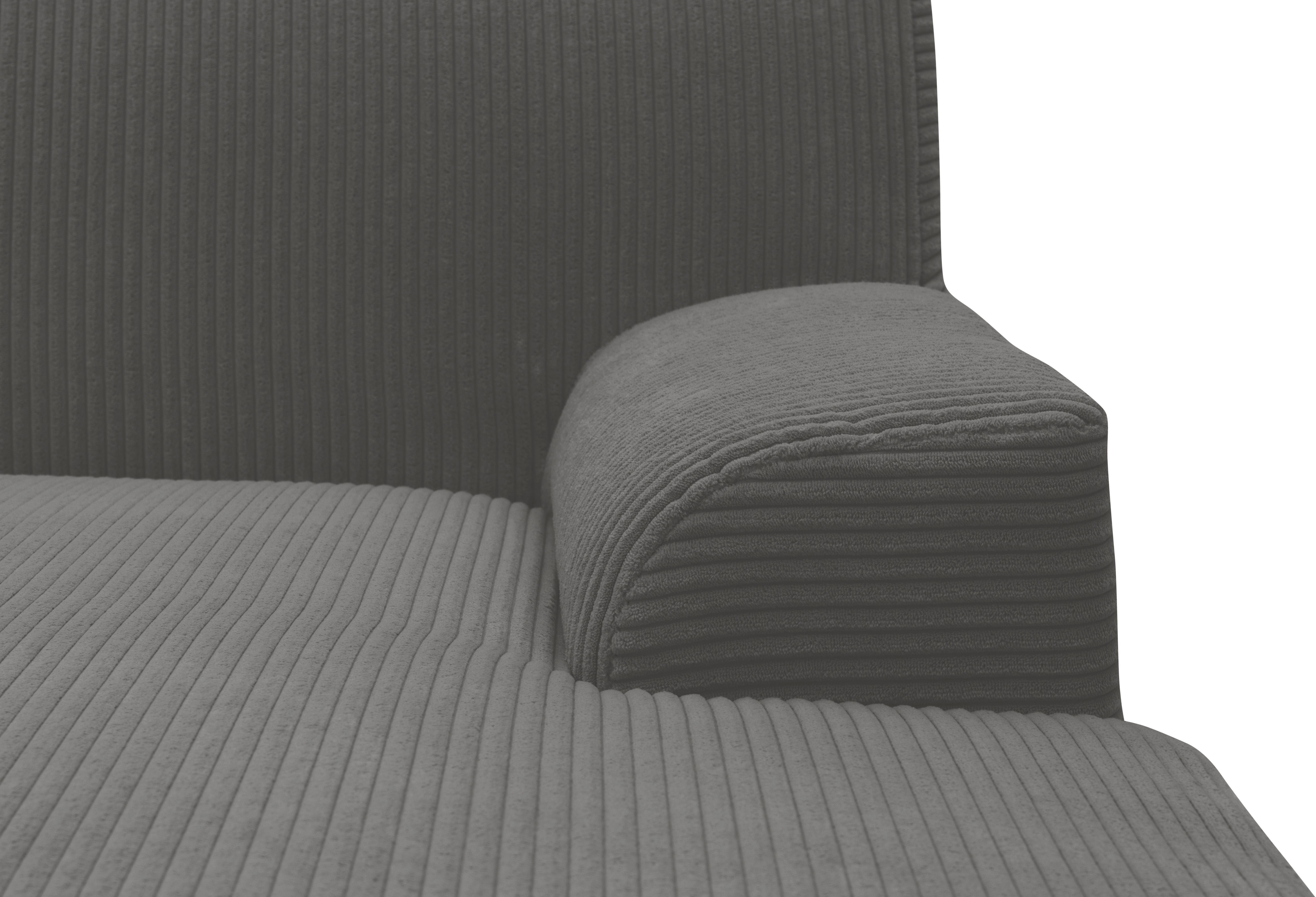 DOMO collection Hoekbank Turah 2, L-Vorm, Corduroy of Luxe-Microvezel, comfortabele binnenvering