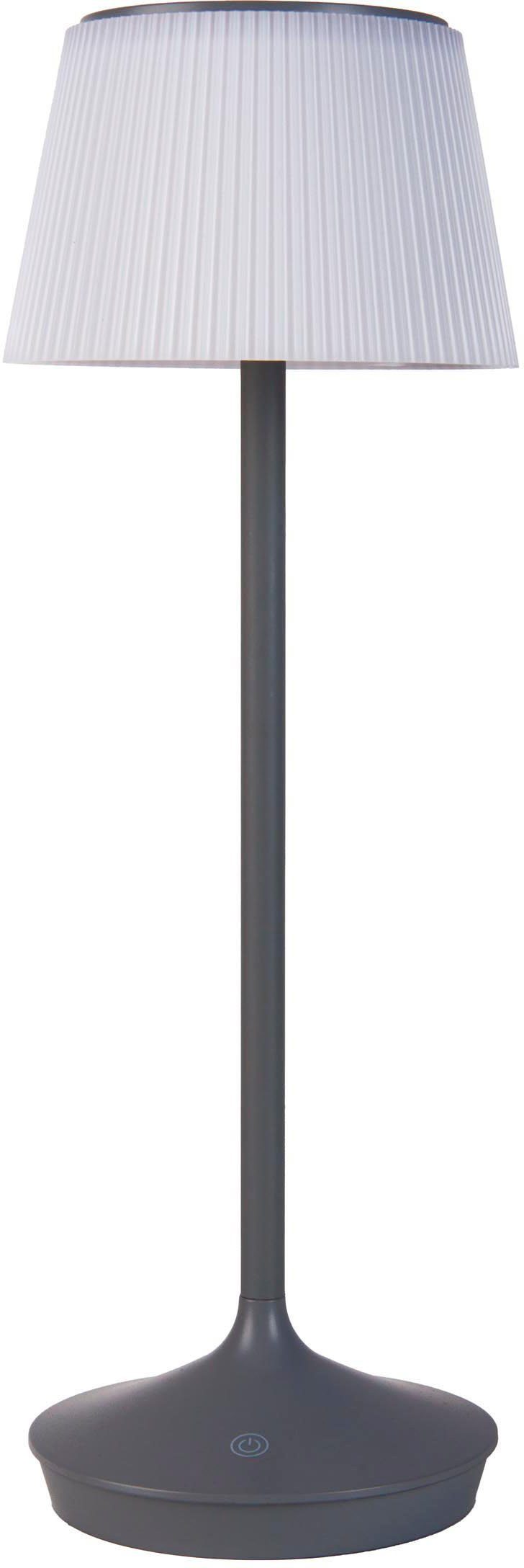 näve Led-tafellamp Zonne-lamp / acculamp "EMMI" Zonne-energie, accubedrijf, CCT, aanraaksensor, accutafellamp (1 stuk)