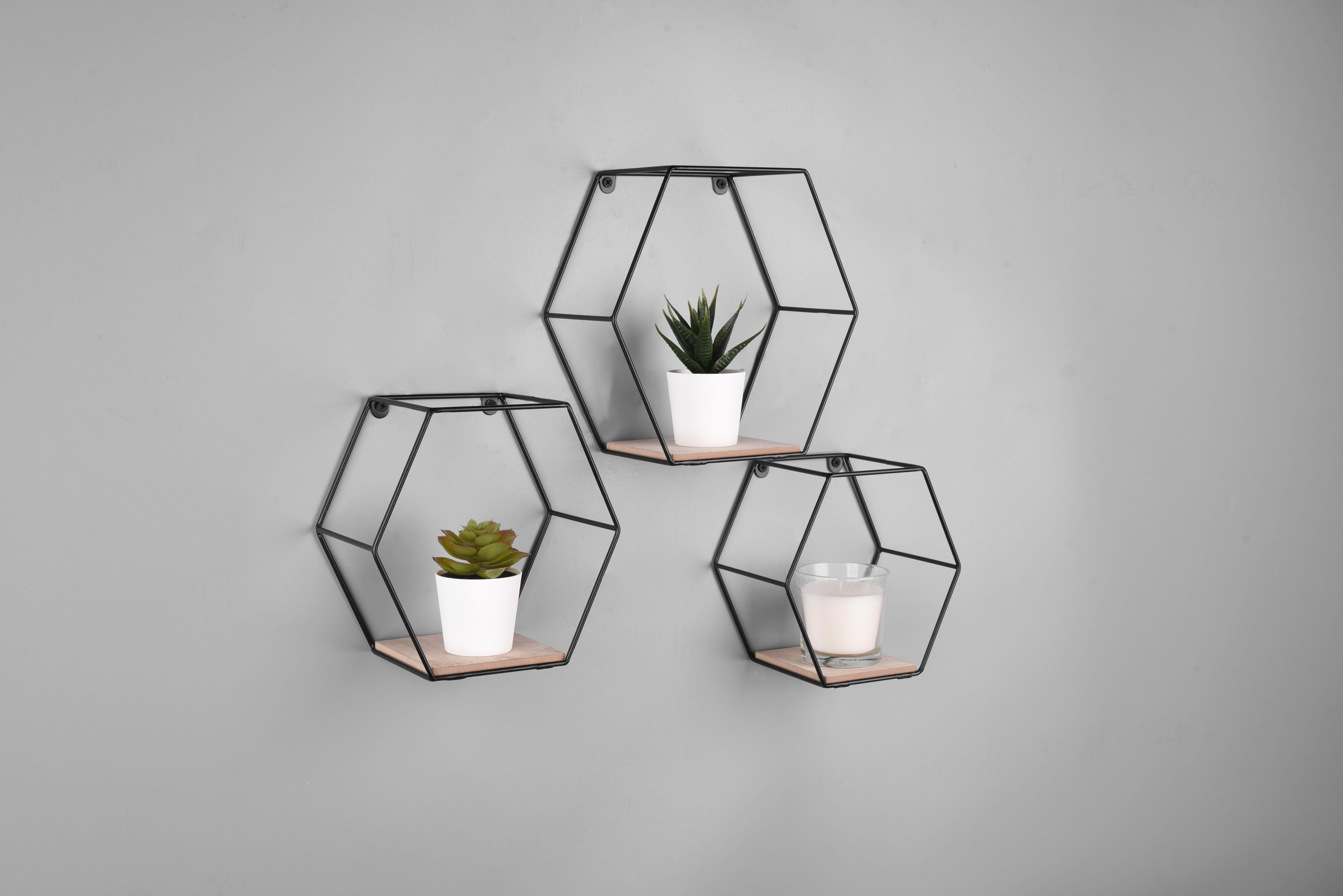 MIRRORS AND MORE Stellingkast Chiara Wandplankenset (set, 3-delig)