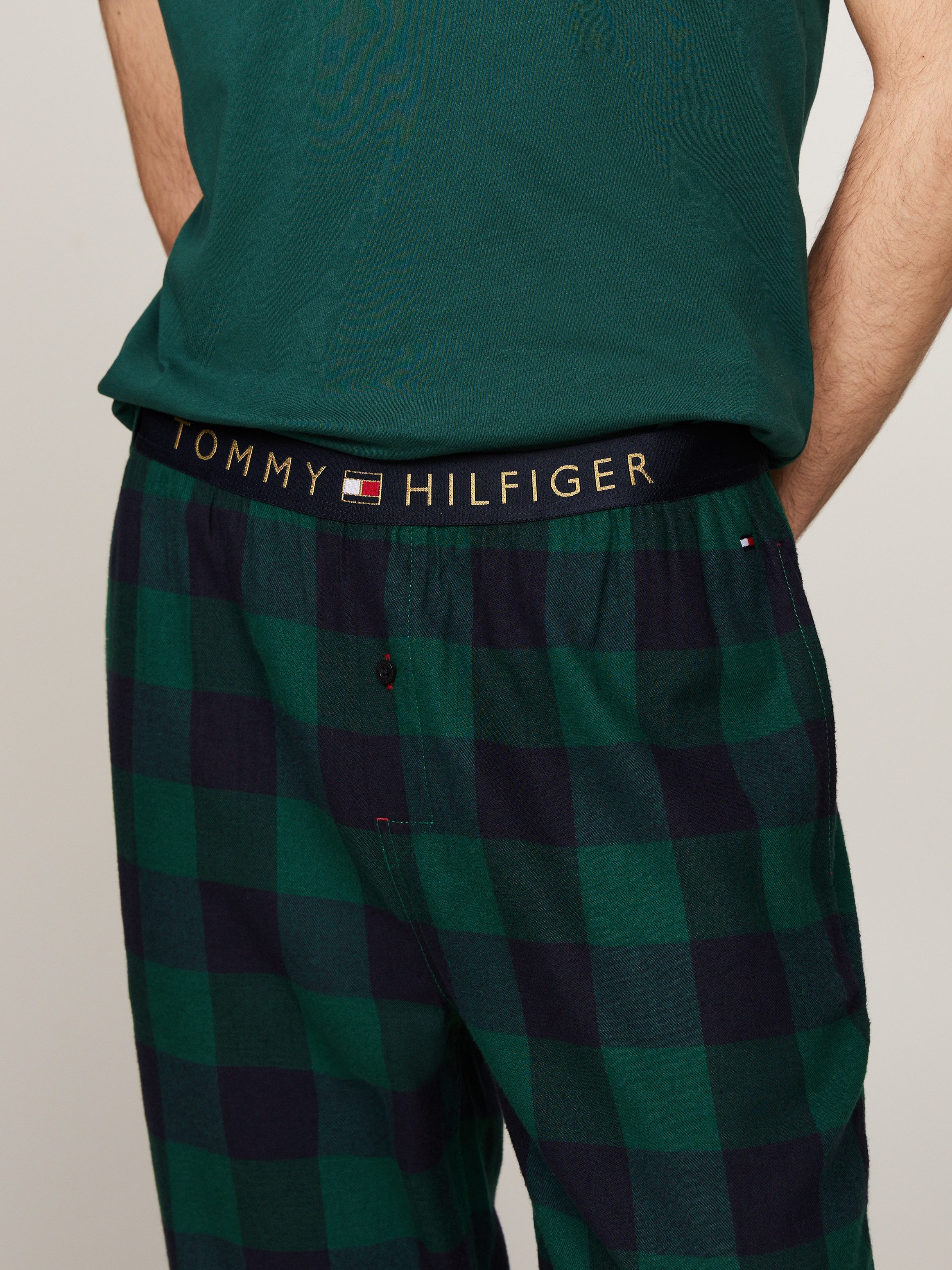 Tommy Hilfiger Underwear Pyjamabroek FLANNEL PANT met ruitmotief