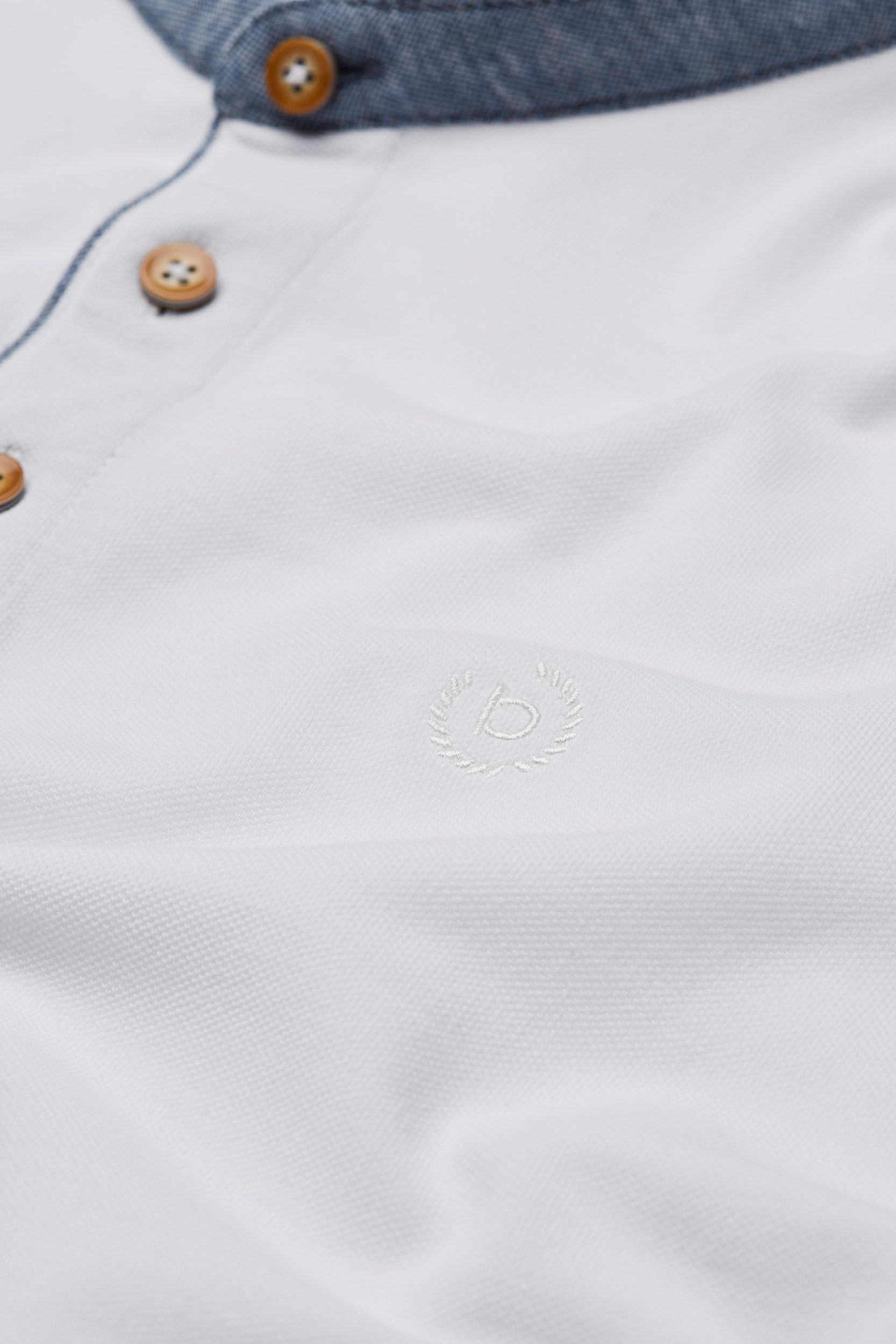 Bugatti Poloshirt met modieuze staande kraag
