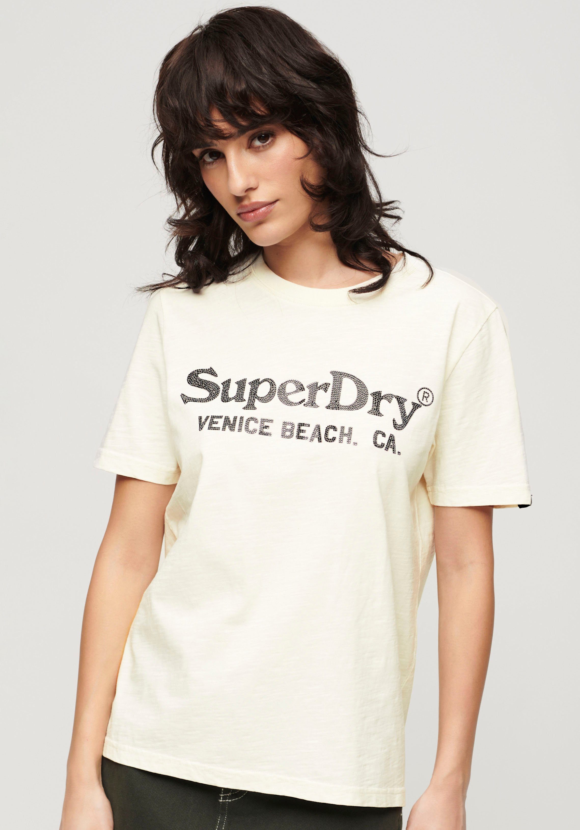 Superdry T-shirt METALLIC VENUE RELAXED TEE