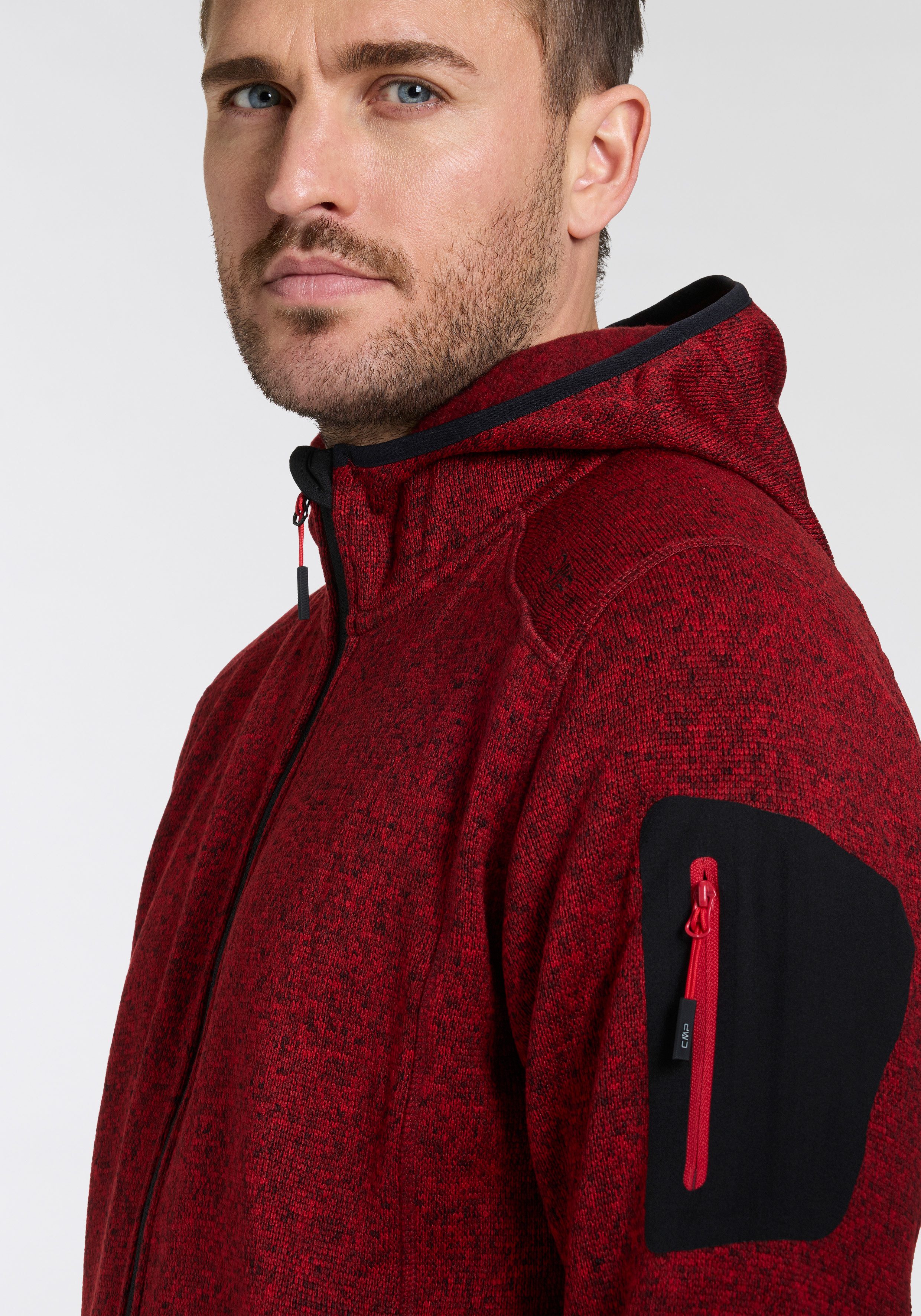 CMP Gebreid fleecejack MAN JACKET FIX HOOD (1 stuk)