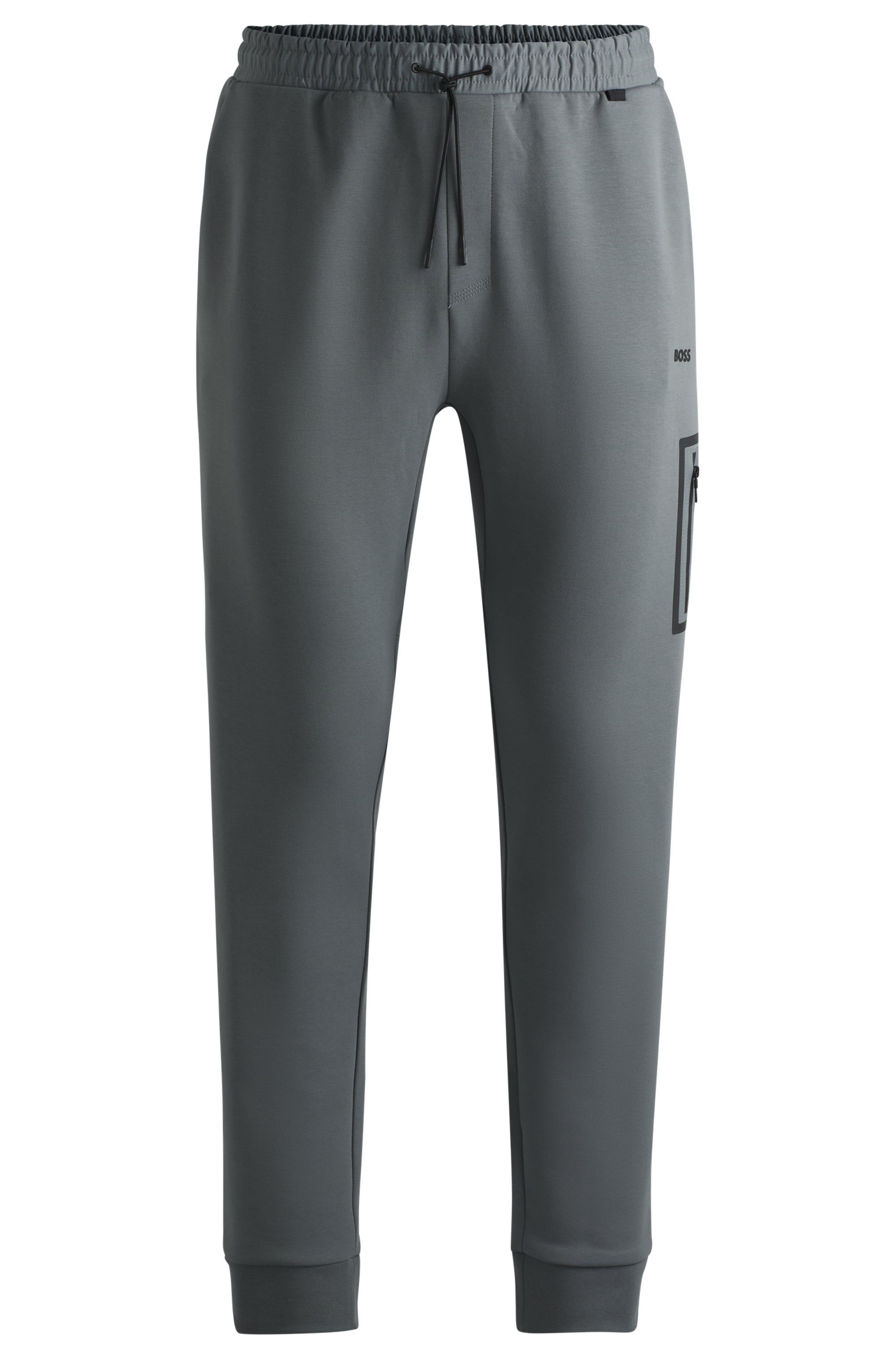 BOSS GREEN Joggingbroek Hariq met ritszak heren joggingbroeken maat XXXL grijs