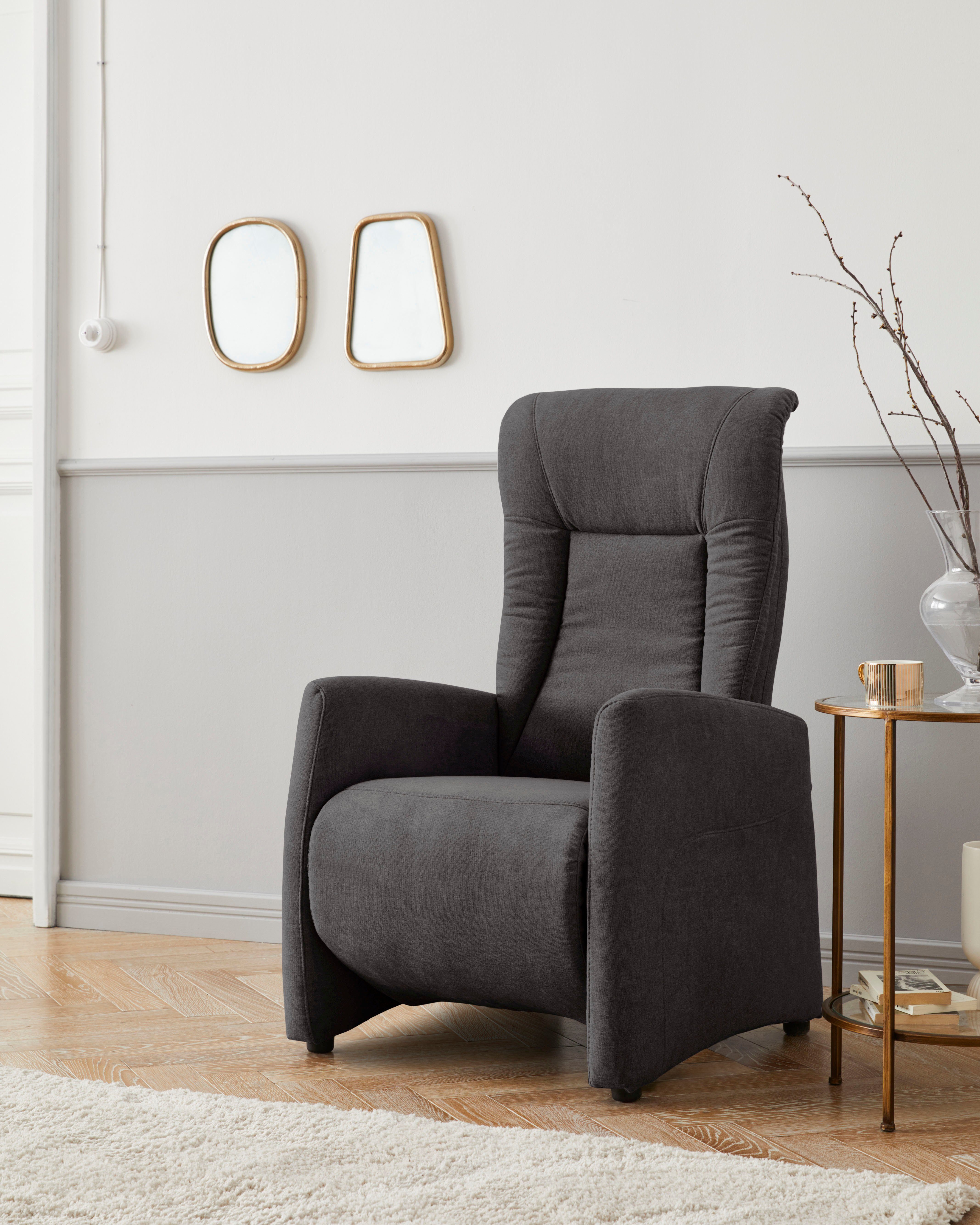 sit&more Relaxfauteuil MELISSA naar keuze elektrisch of handmatig verstelbaar, optioneel opstahulp tv-fauteuils maat Luxe-microvezel Euphoria grijs