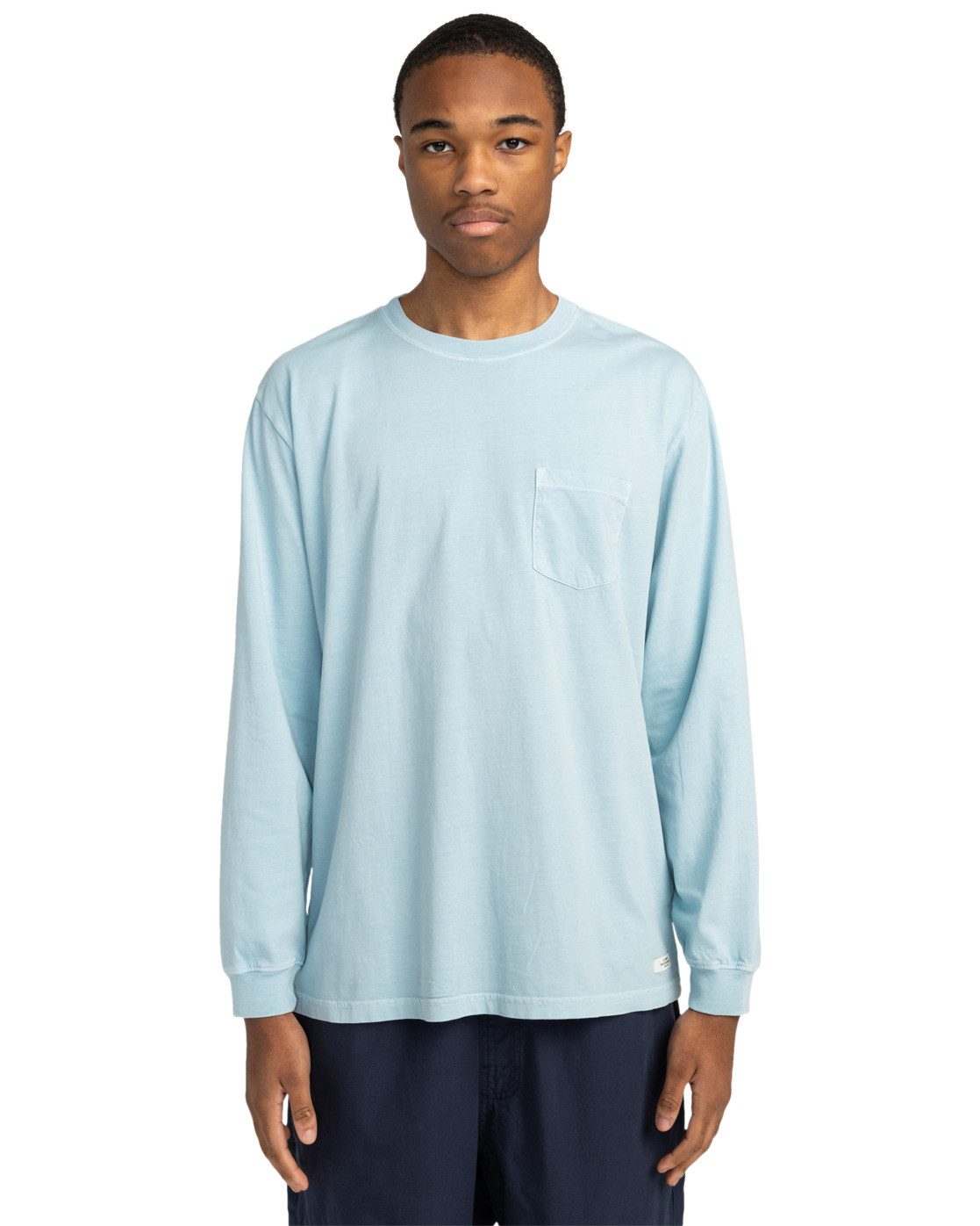 Element Shirt met lange mouwen Lowcase Pigment heren t-shirts maat L blauw