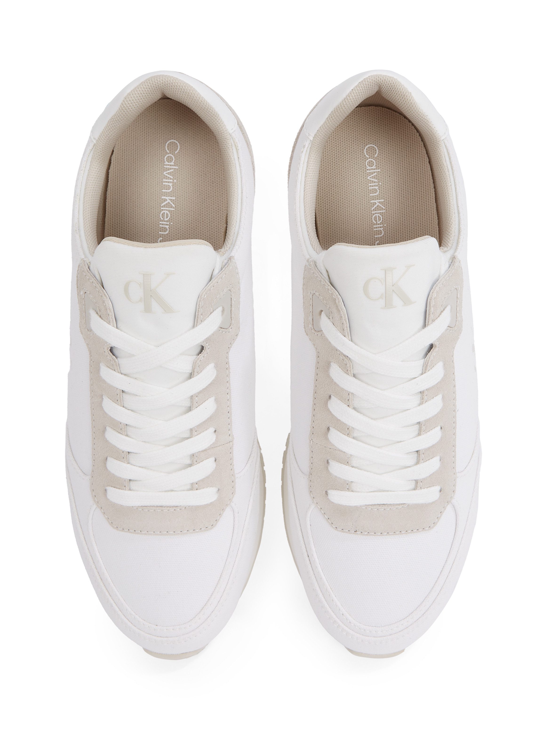 Calvin Klein Sneakers RUNNER SOCK LACEUP MG CANVAS vrijetijdsschoen, lage schoen, veterschoen in klassieke uitstraling