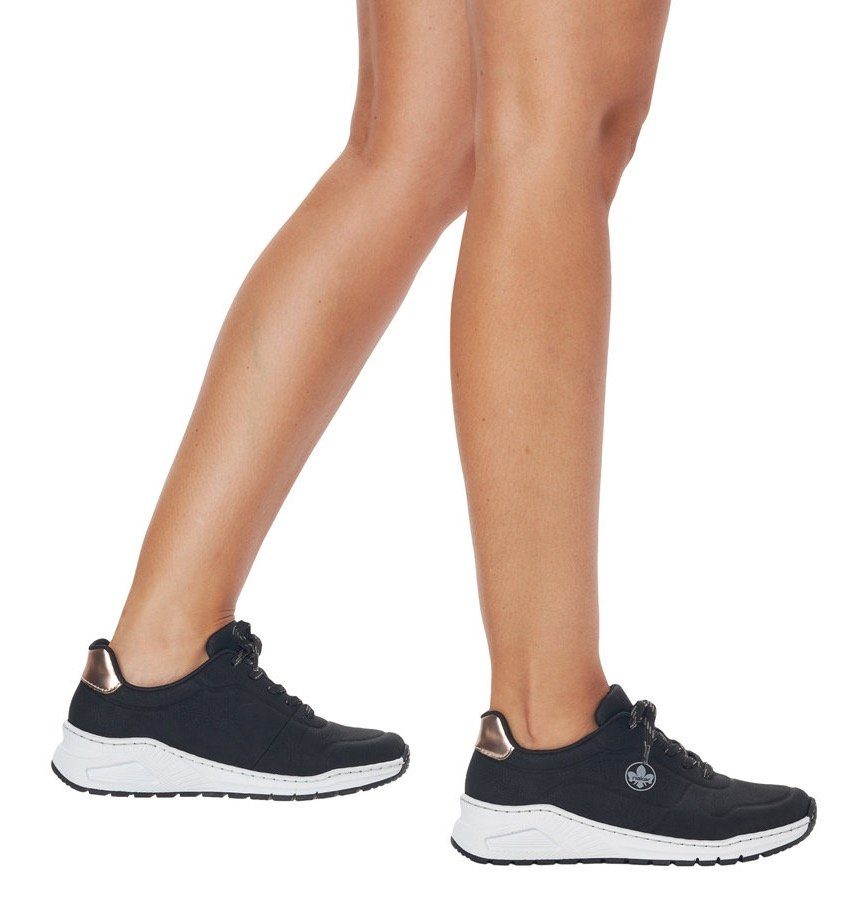 Rieker Sneakers met memosoft-binnenzool, vrijetijdsschoen, lage schoen, veterschoen