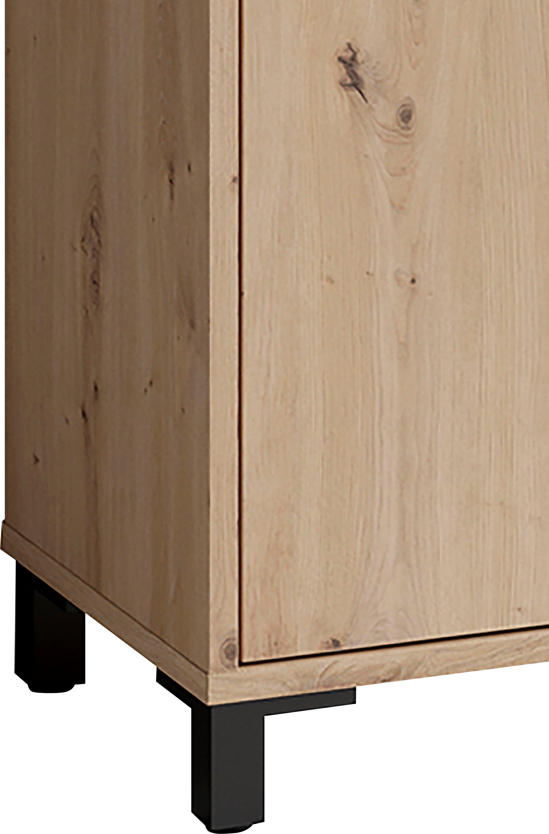 byLIVING Hoge kast Wellness Badkamer hoge kast met 4 deuren en lade voor veel opbergruimte