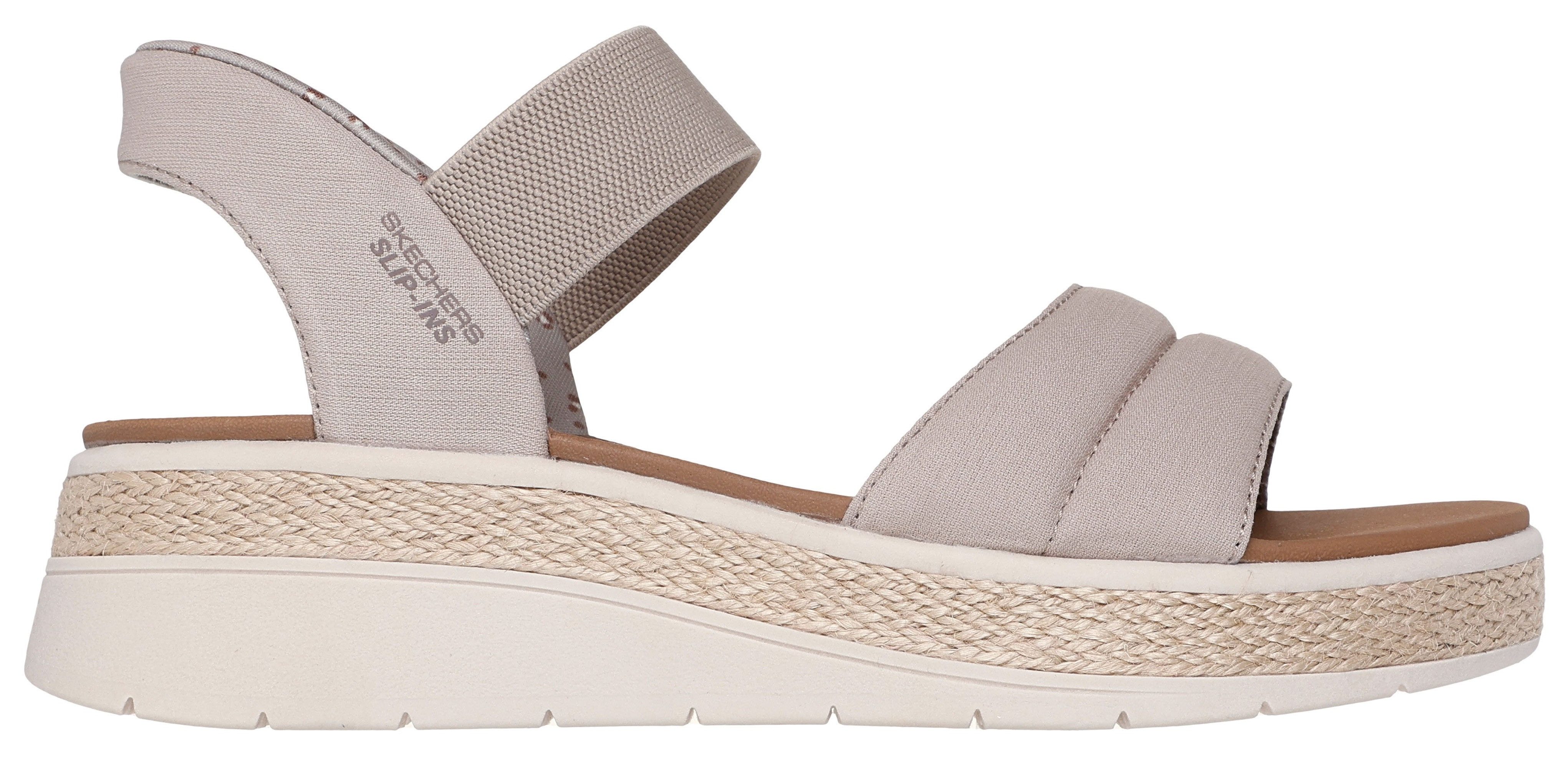 Skechers Sandalen BOBS SUN RAY , wig sandaal, sandalette, plateausandaal met plush foam