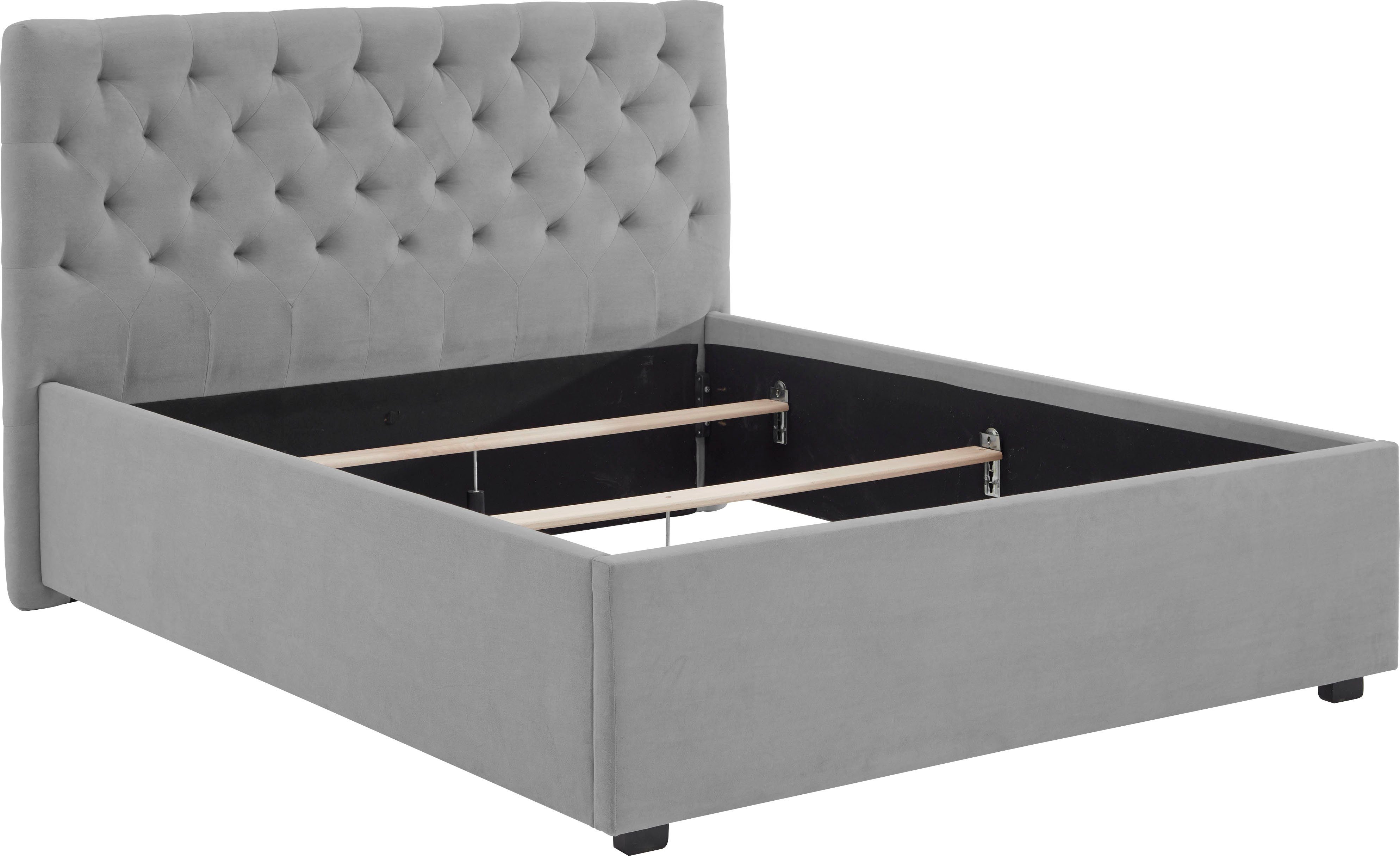 Relita Gestoffeerd bed Miami met hoogteverstelling in twee breedtes