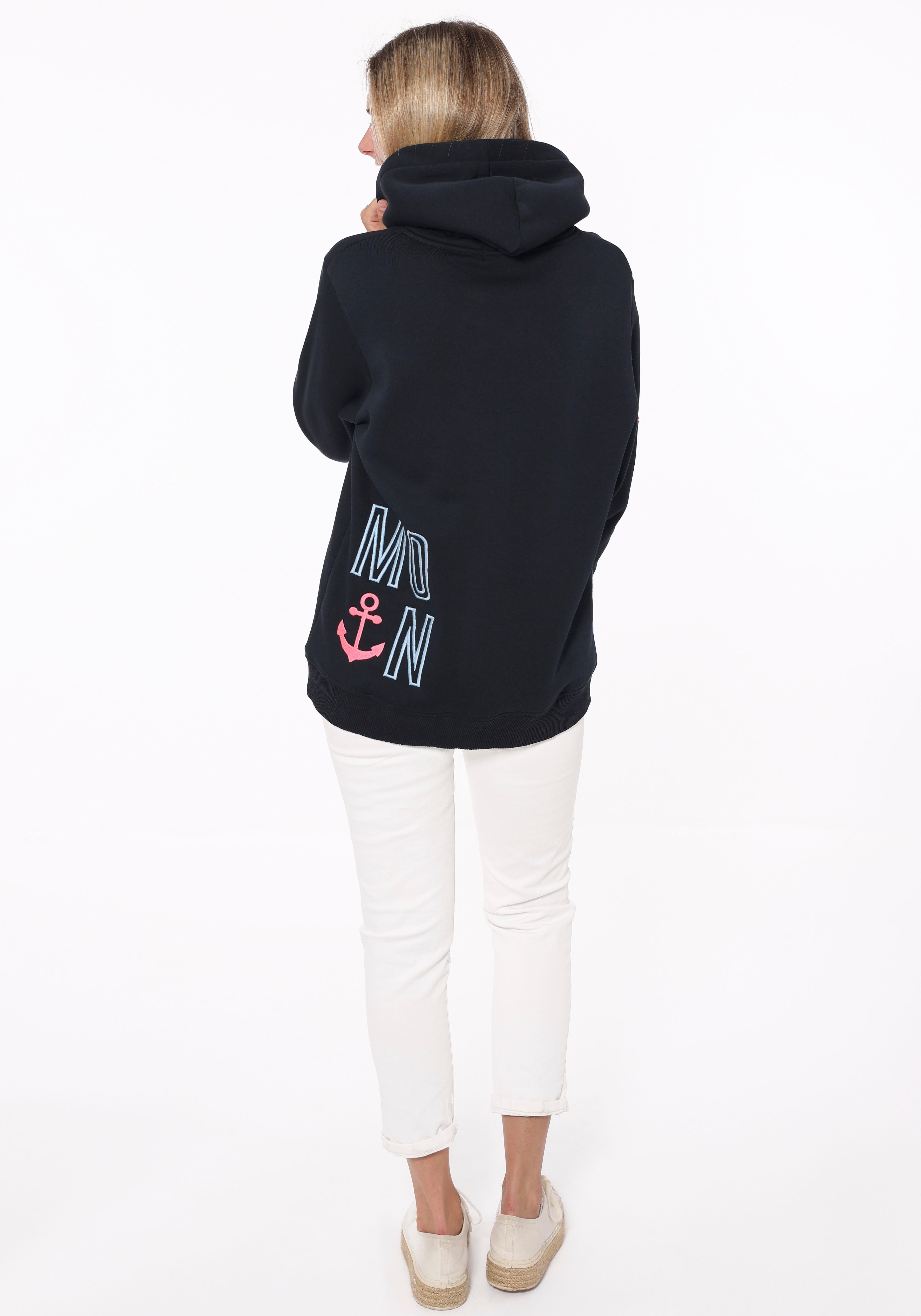 Zwillingsherz Hoodie Limited Edition met capuchon, geborduurd "moin" en ankerontwerp, exclusief bij otto