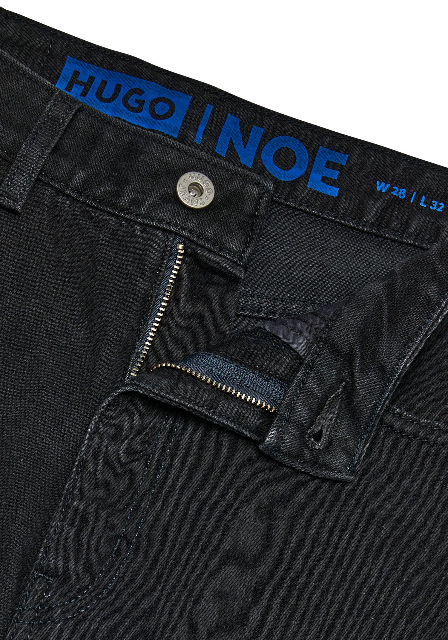 HUGO Blue Mom jeans Noe Straight fit jeans met hoge taille
