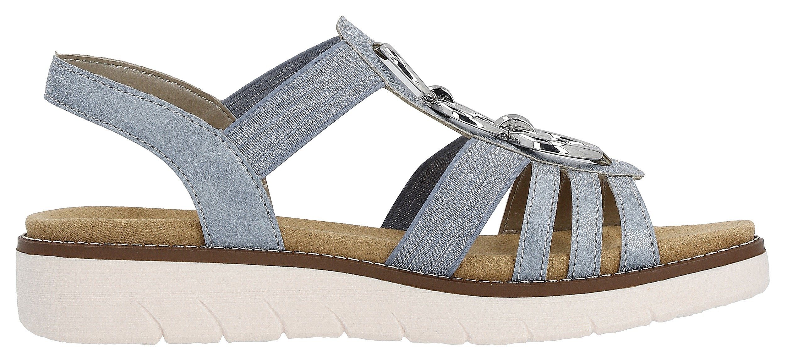 Remonte Sandalen zomerschoen, sandaal, sleehak, met praktische elastieken