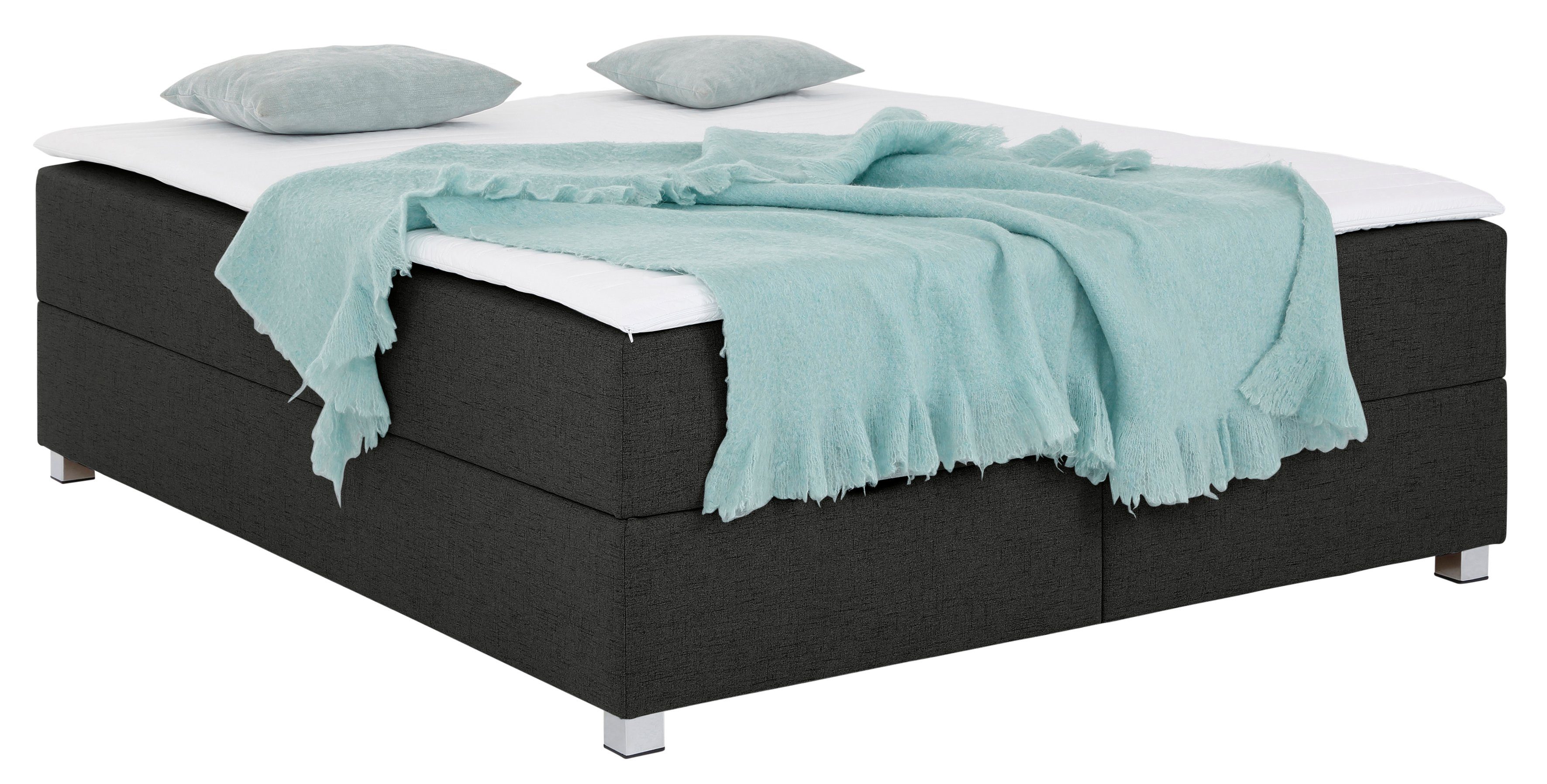 INOSIGN Boxspring Alexis zonder hoofdbord - ideaal voor ruimtes met schuine plafonds, in 4 breedten