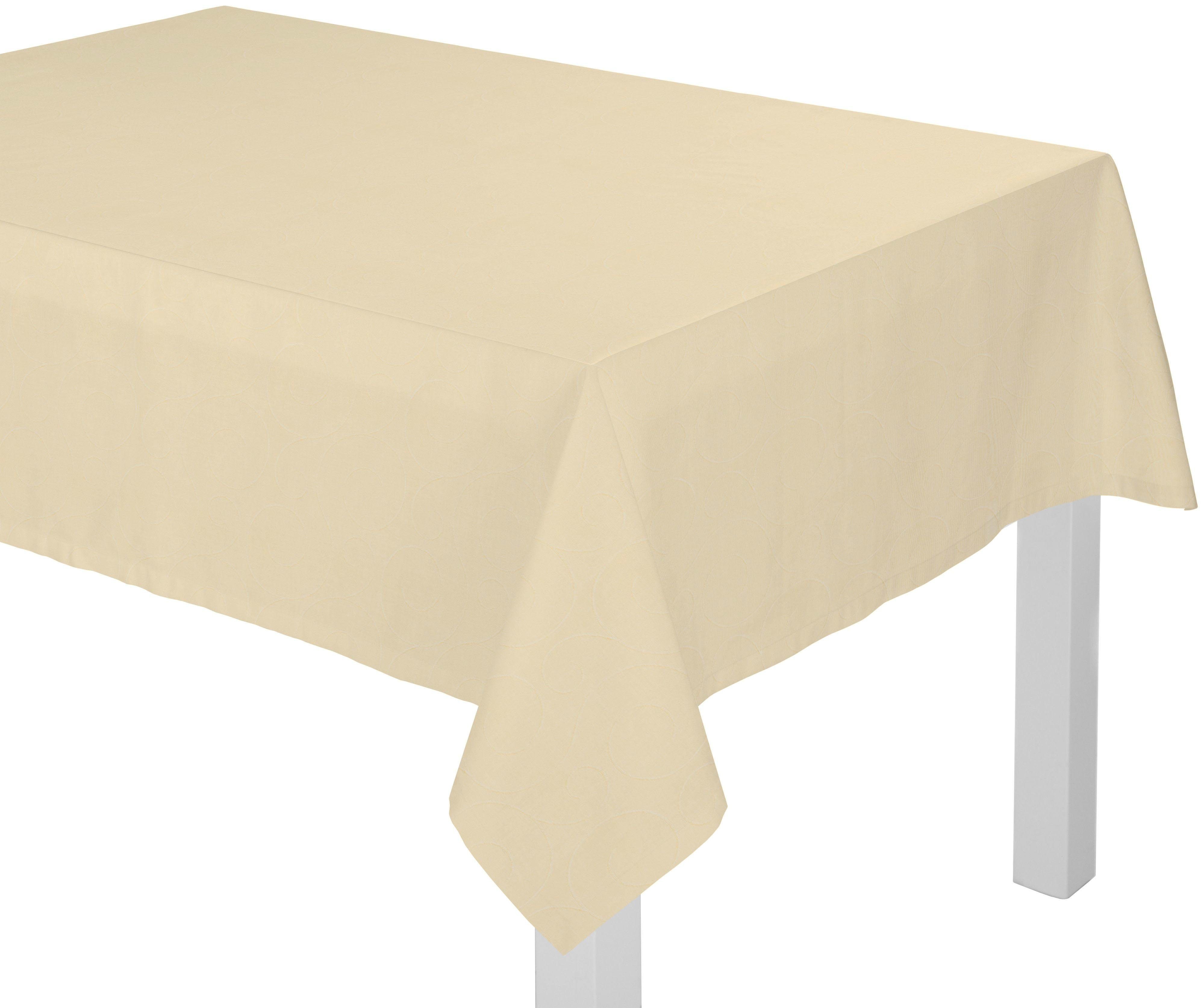 Wirth Tafellaken Neufahrn (1 stuk) tafelkleden maat 130 cm x 220 cm beige
