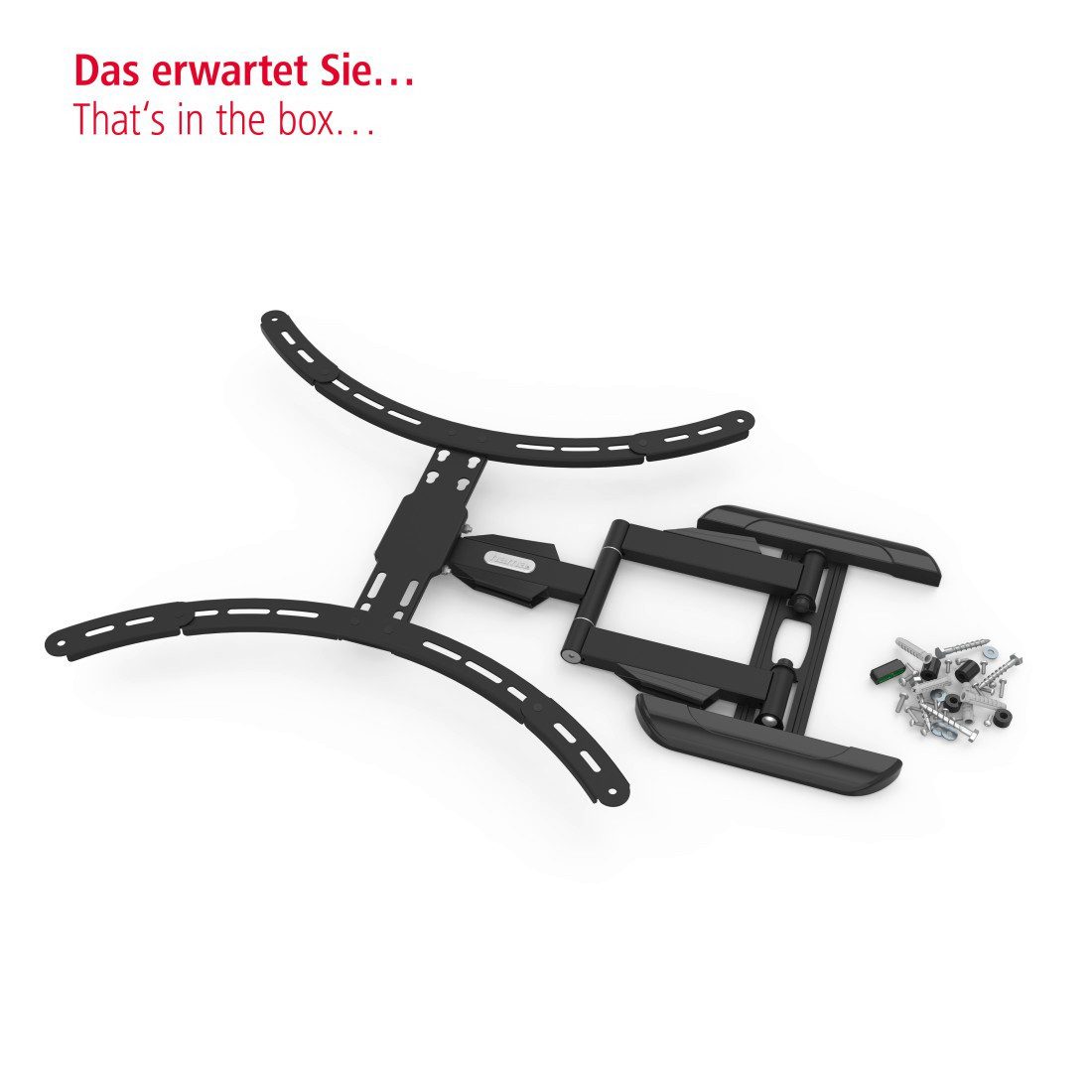 Hama Tv-wandhouder Beugel, draaibaar, kantelbaar, uitschuifbaar van 94 - 191 cm (37" - 75")