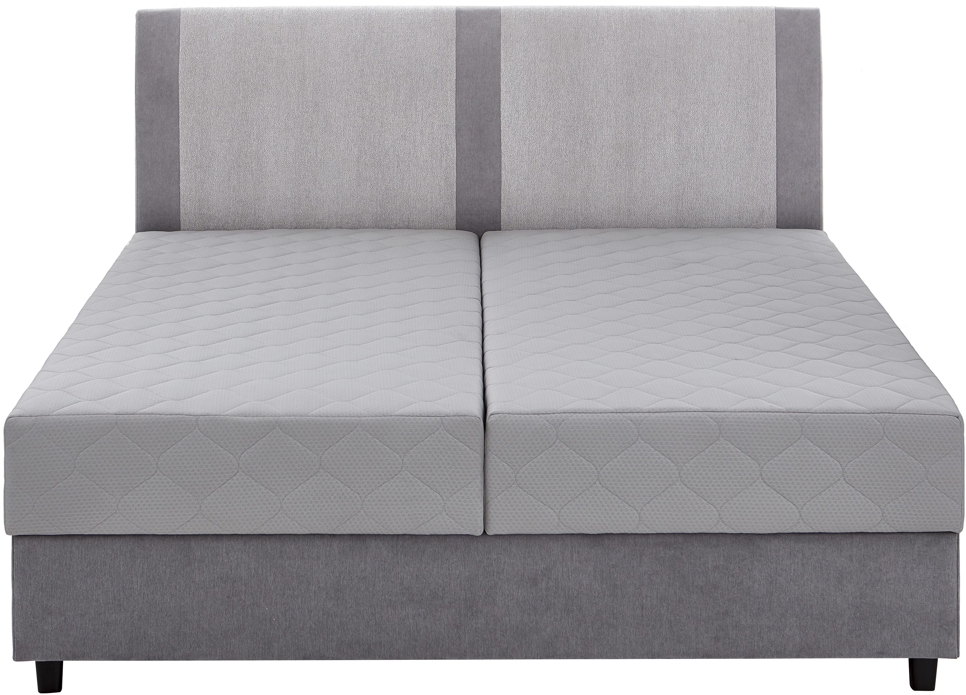 ATLANTIC home collection Boxspring Borgholm met pocketveringsmatras, bedkist en garnering in het hoofdbord