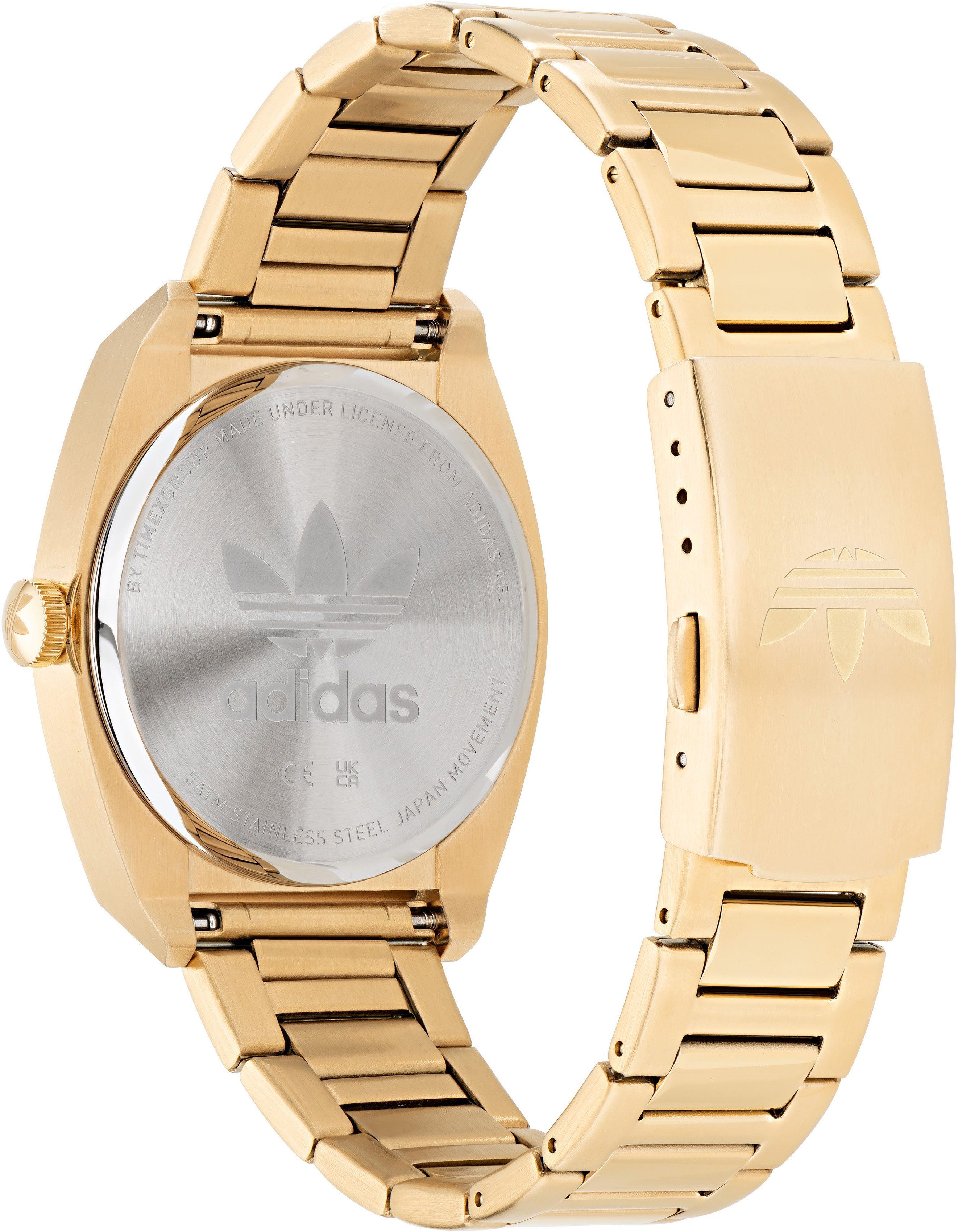 adidas Originals Kwartshorloge CODE TWO Polshorloge, dames, herenhorloge, unisex, analoog, roestvrijstalen band