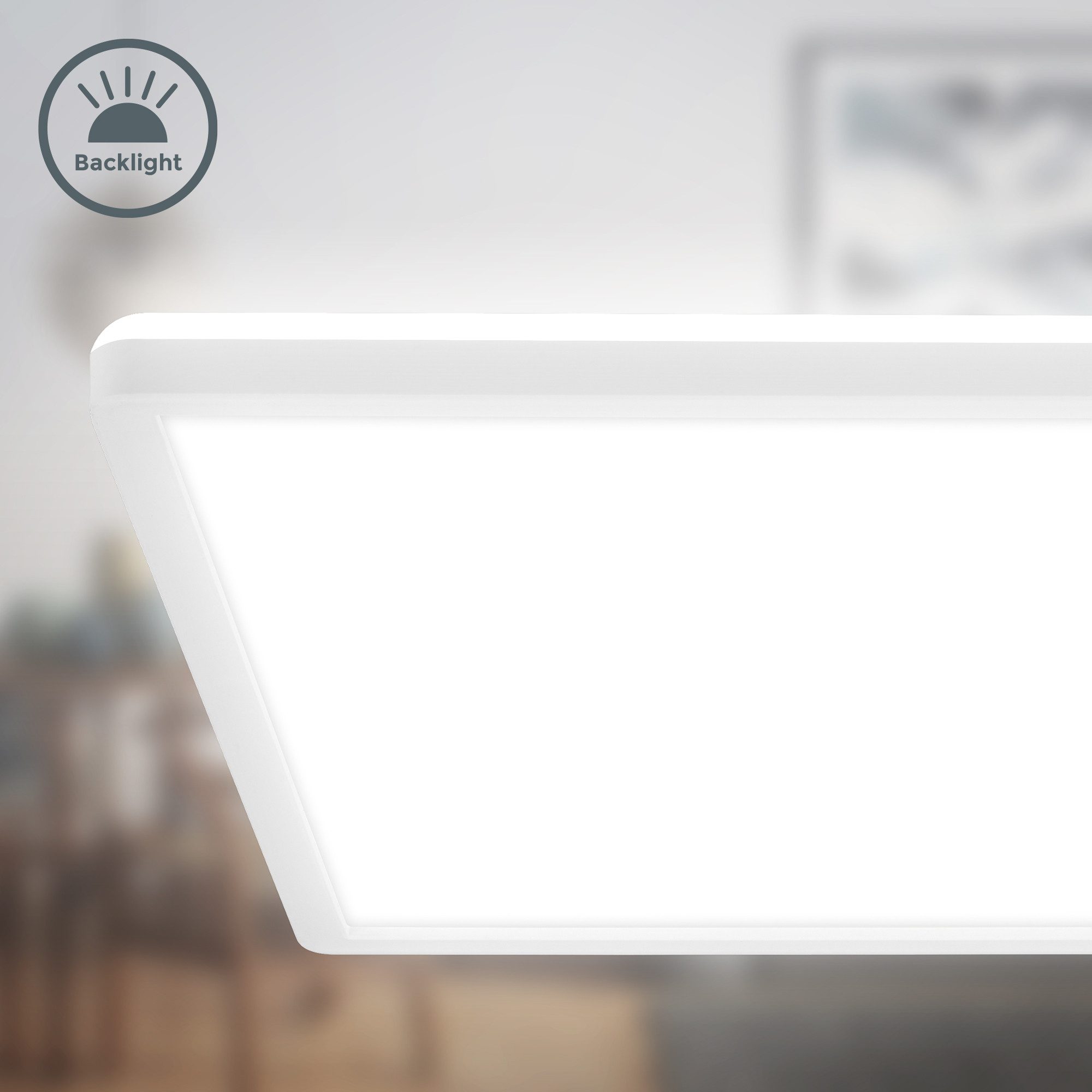 B.K.Licht Led-plafondlamp BKL1601 ultra dunne plafondlamp, LED paneel met backlight