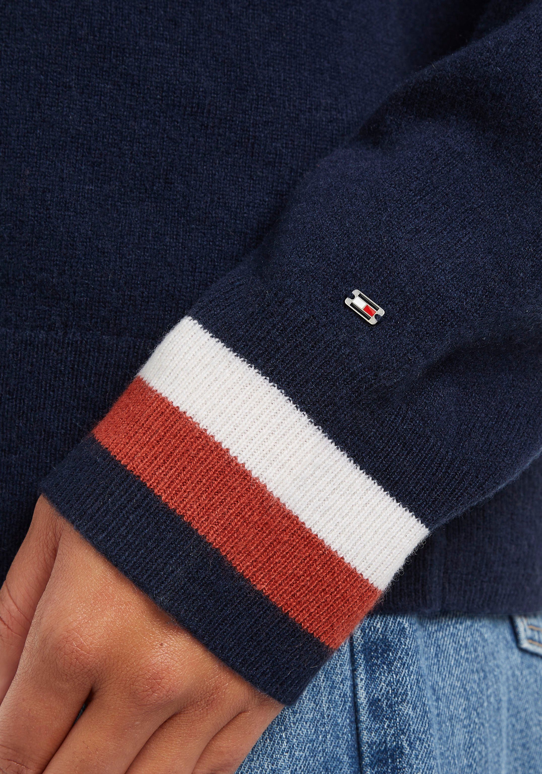 Tommy Hilfiger Vest GLOBAL STP WOOL CASH CARDIGAN met tommy hilfiger global stripe (Global Serie TH VROUWEN)